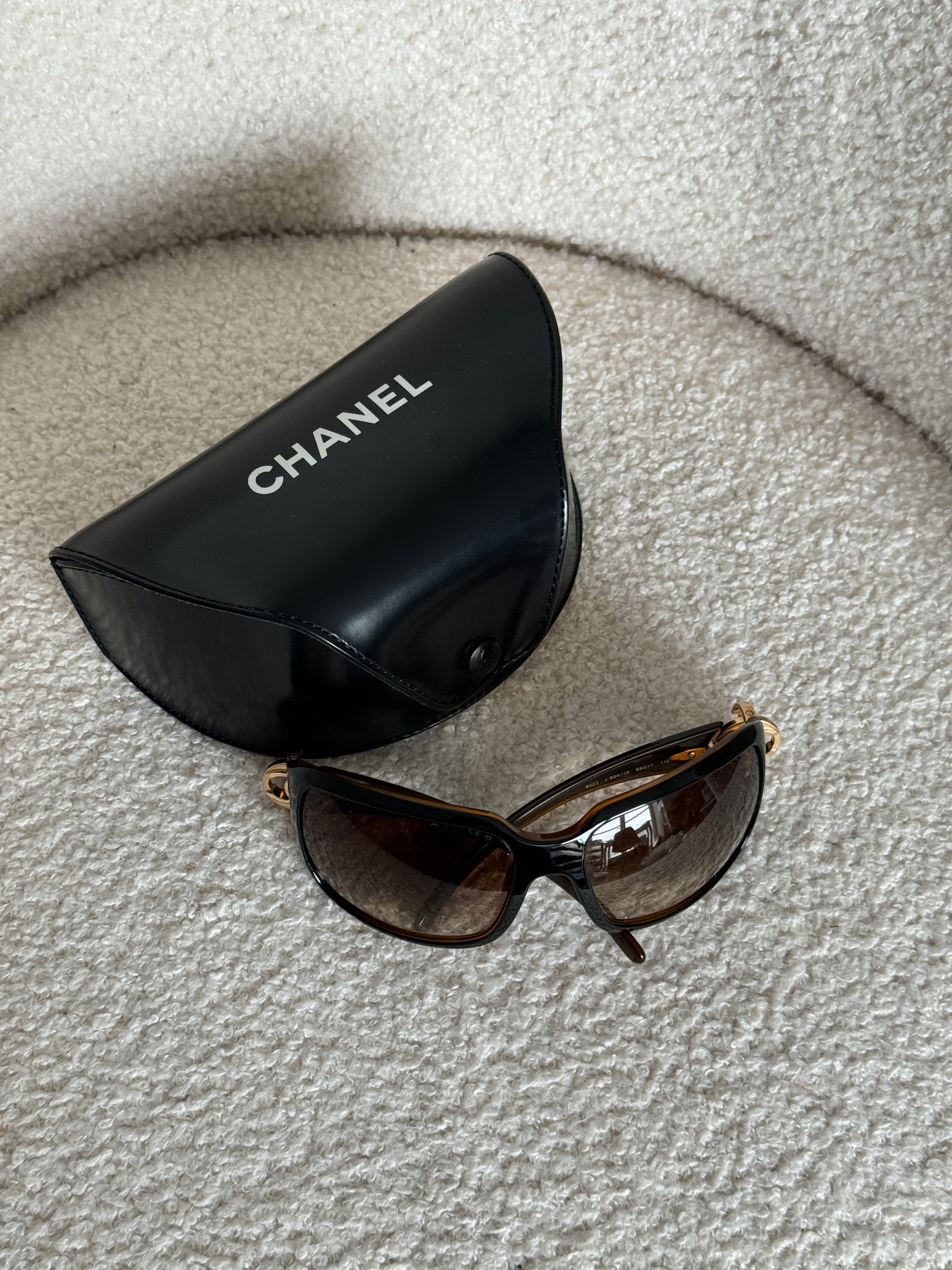 2000s Chanel Oversized Shield Sunglasses