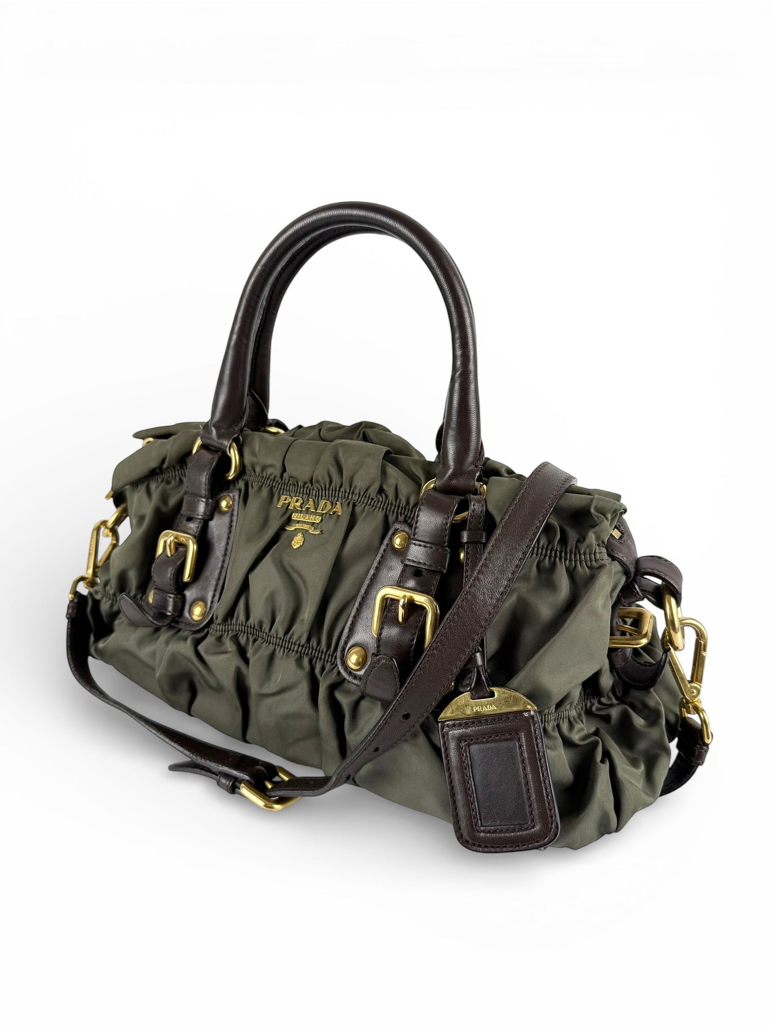 2010s Prada Nylon Tessuto Gaufre 2Way Handbag