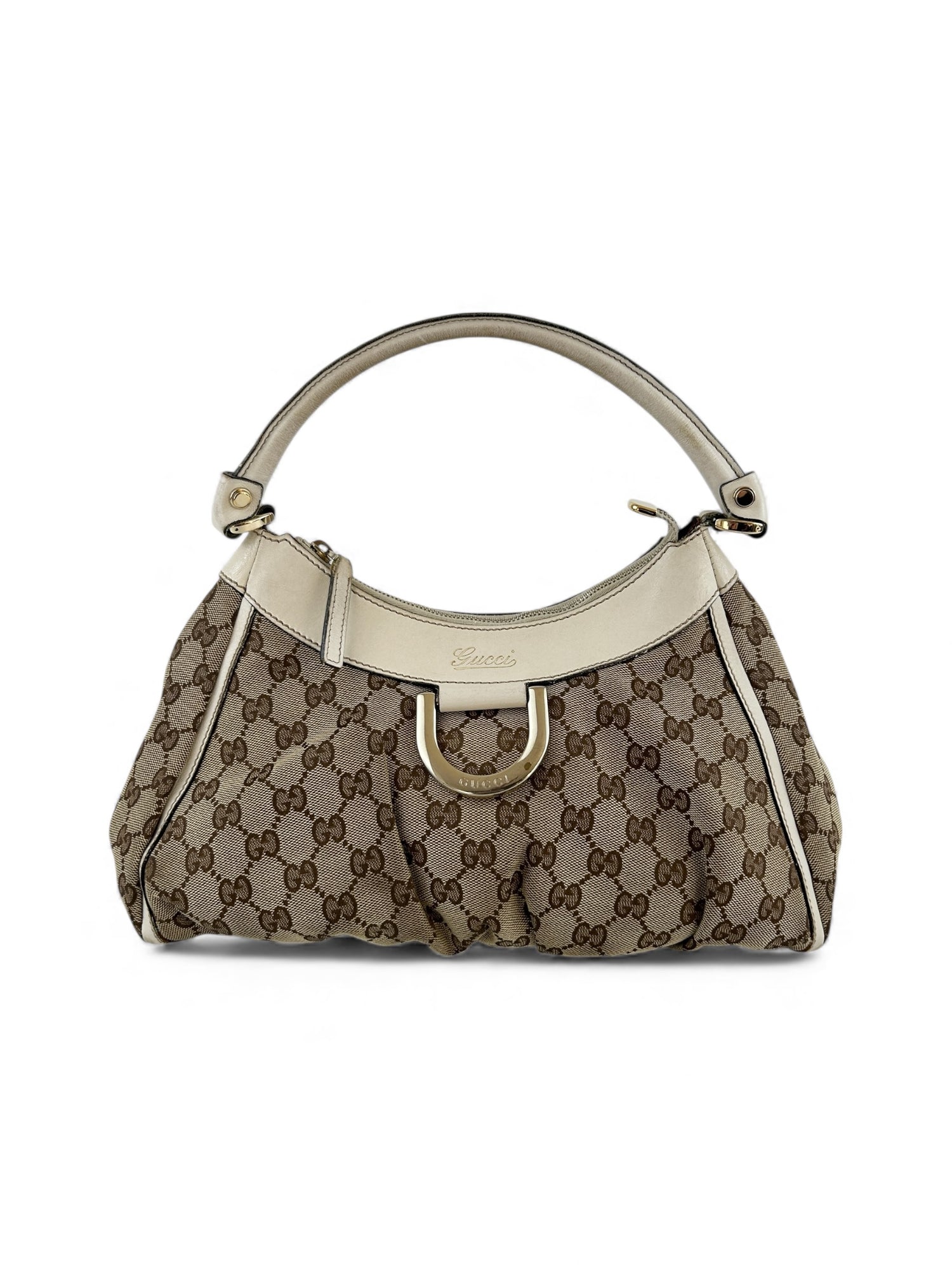 Vintage 90s Gucci Monogram GG Mini D-Ring Shoulder Bag