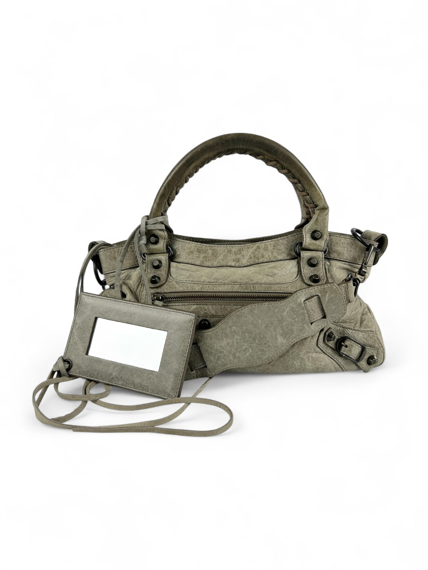 Balenciaga The First Handbag Khaki Green (With Extension Strap) 2000s
