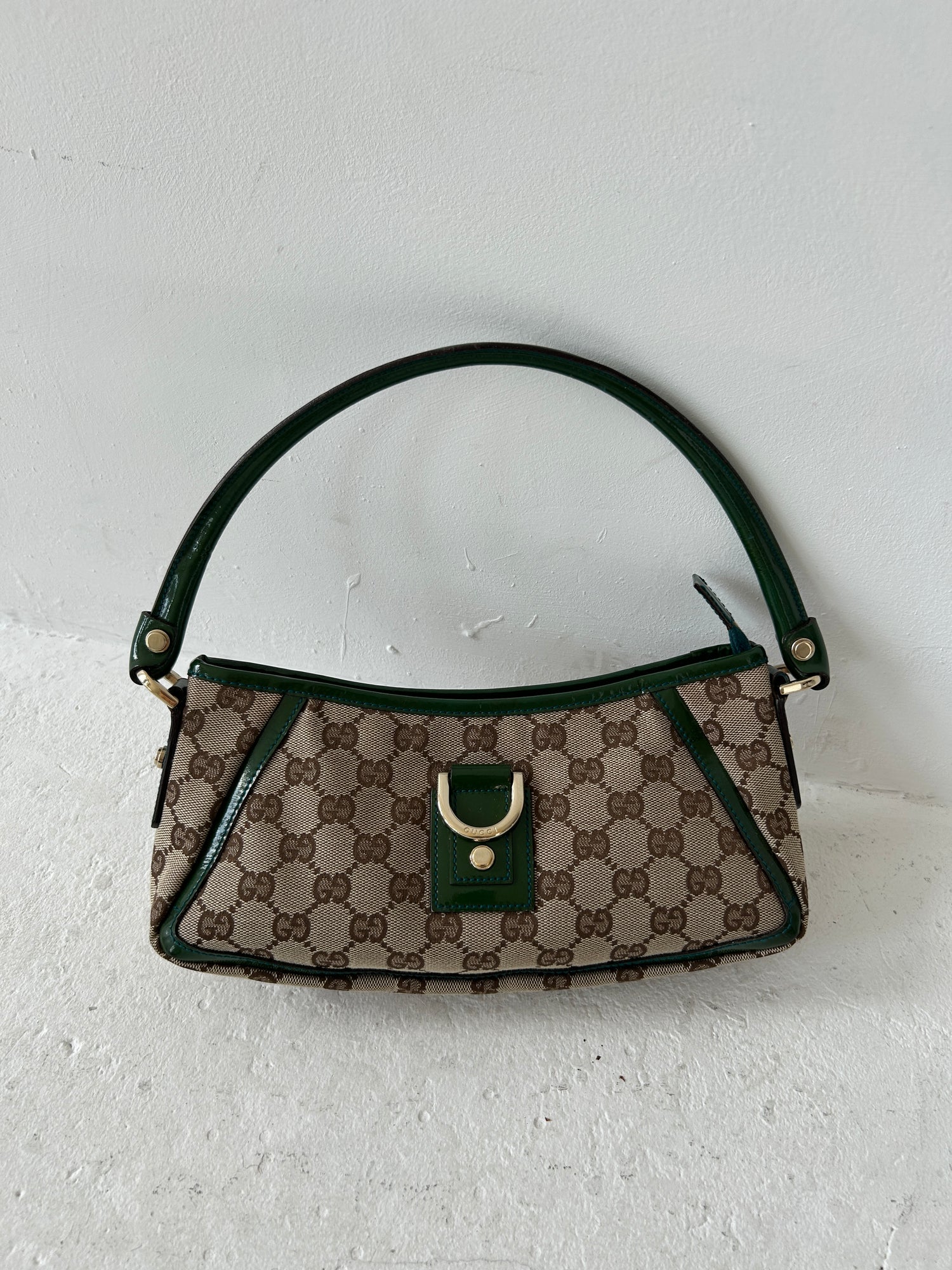 Vintage Gucci Monogram D-Ring Shoulder Bag