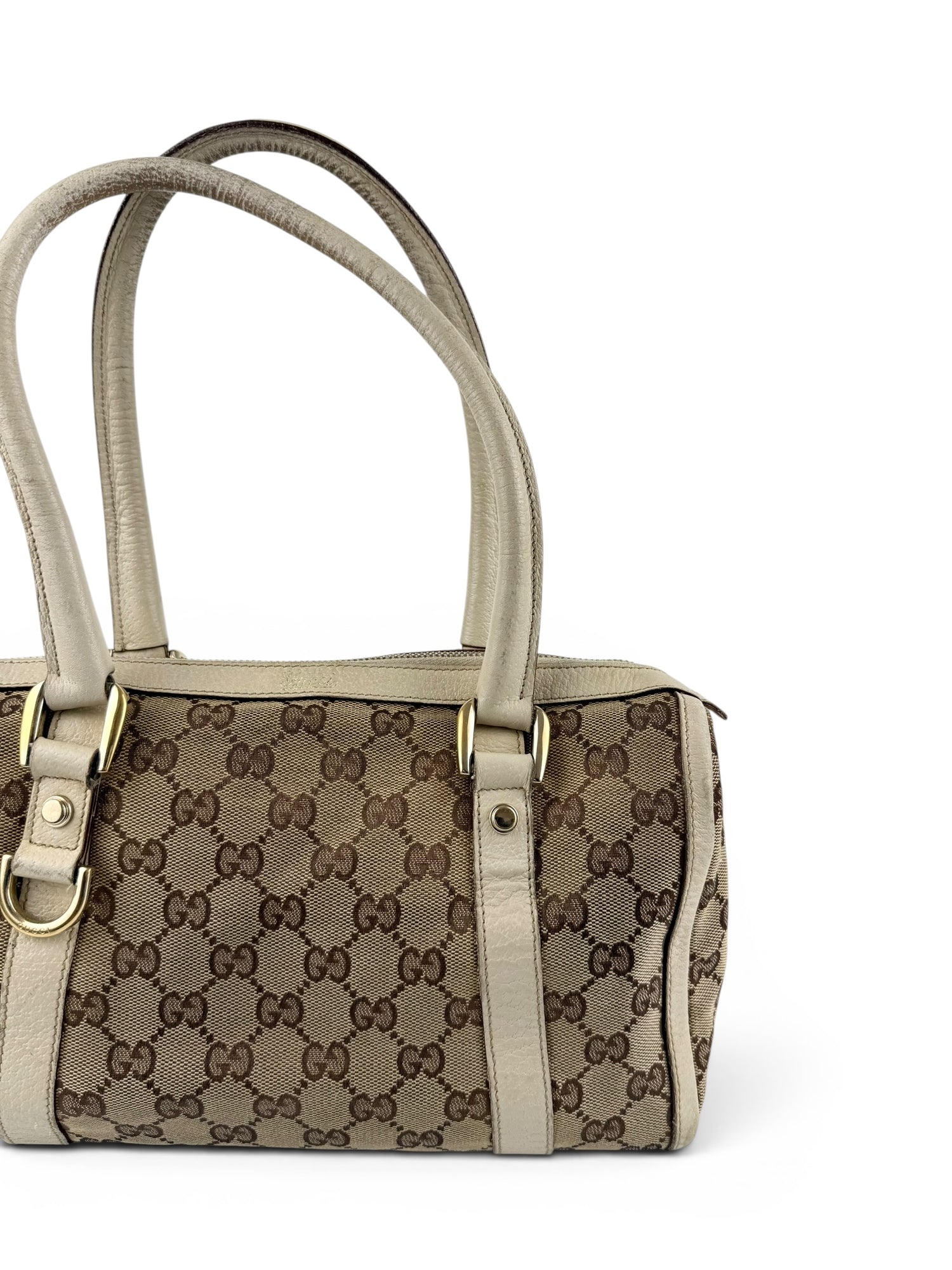Vintage 90s Gucci Monogram Boston Handbag