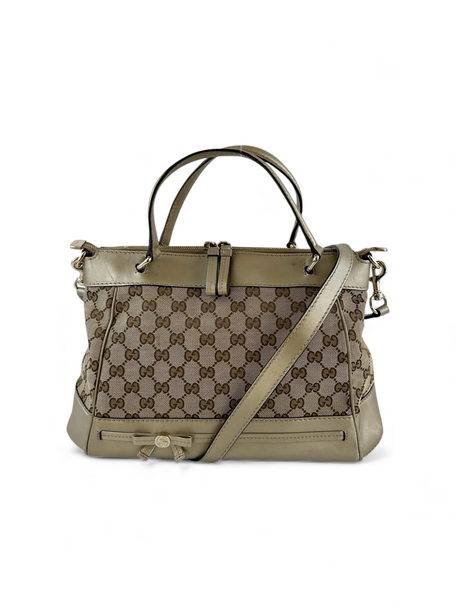 Vintage 90s Gucci Monogram GG Mayfair 2Way Handbag