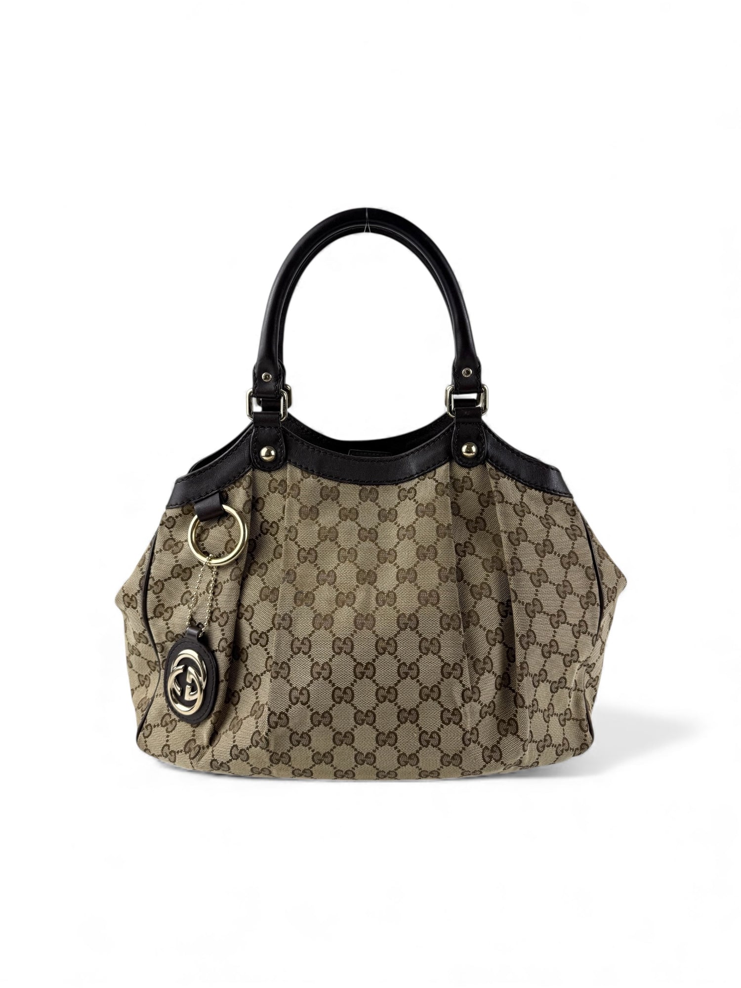 Vintage 90s Gucci Monogram Mini Sukey Handbag