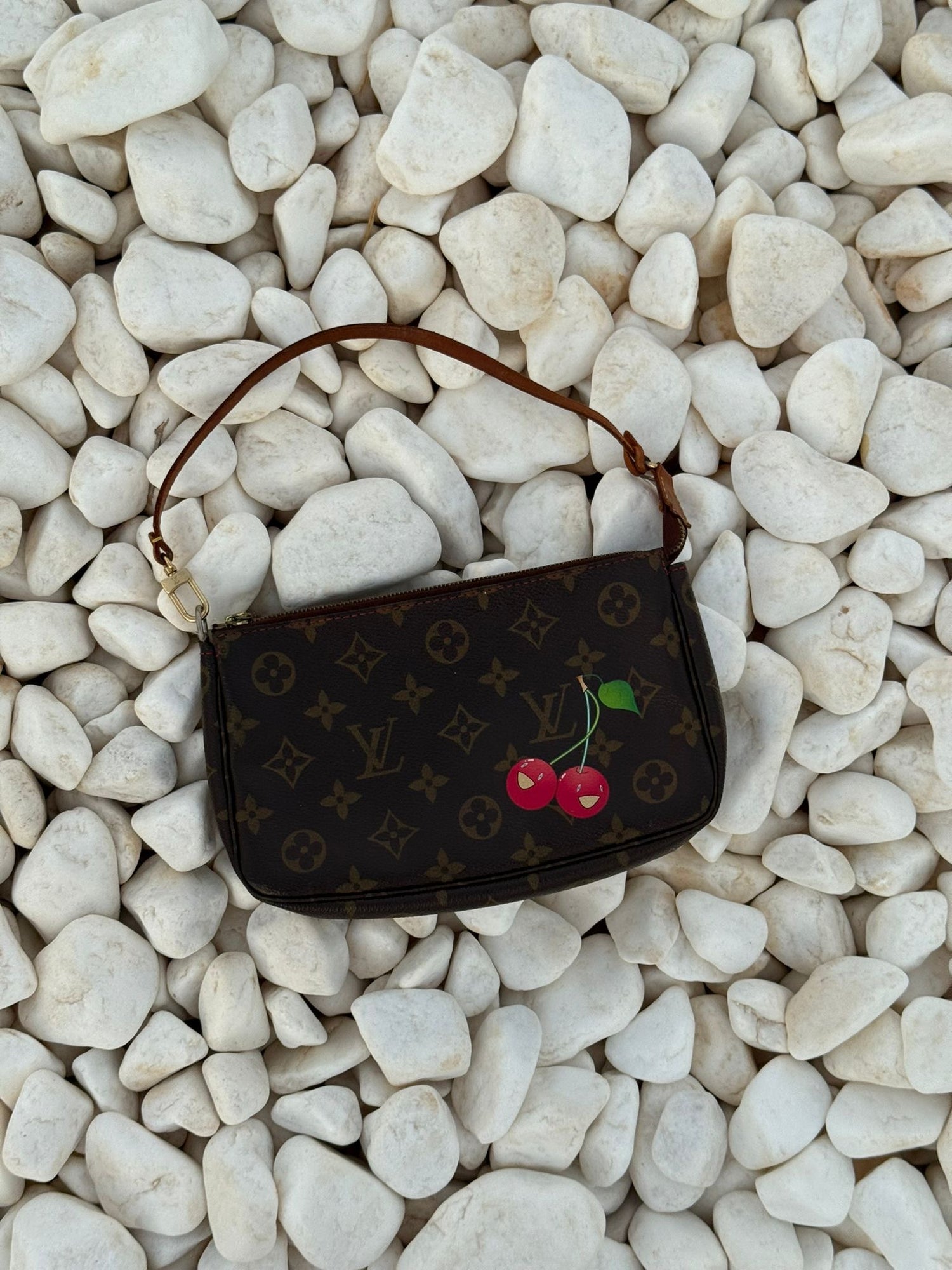 Vintage Louis Vuitton Takashi Murakami Cherry Pochette Handbag (2005)