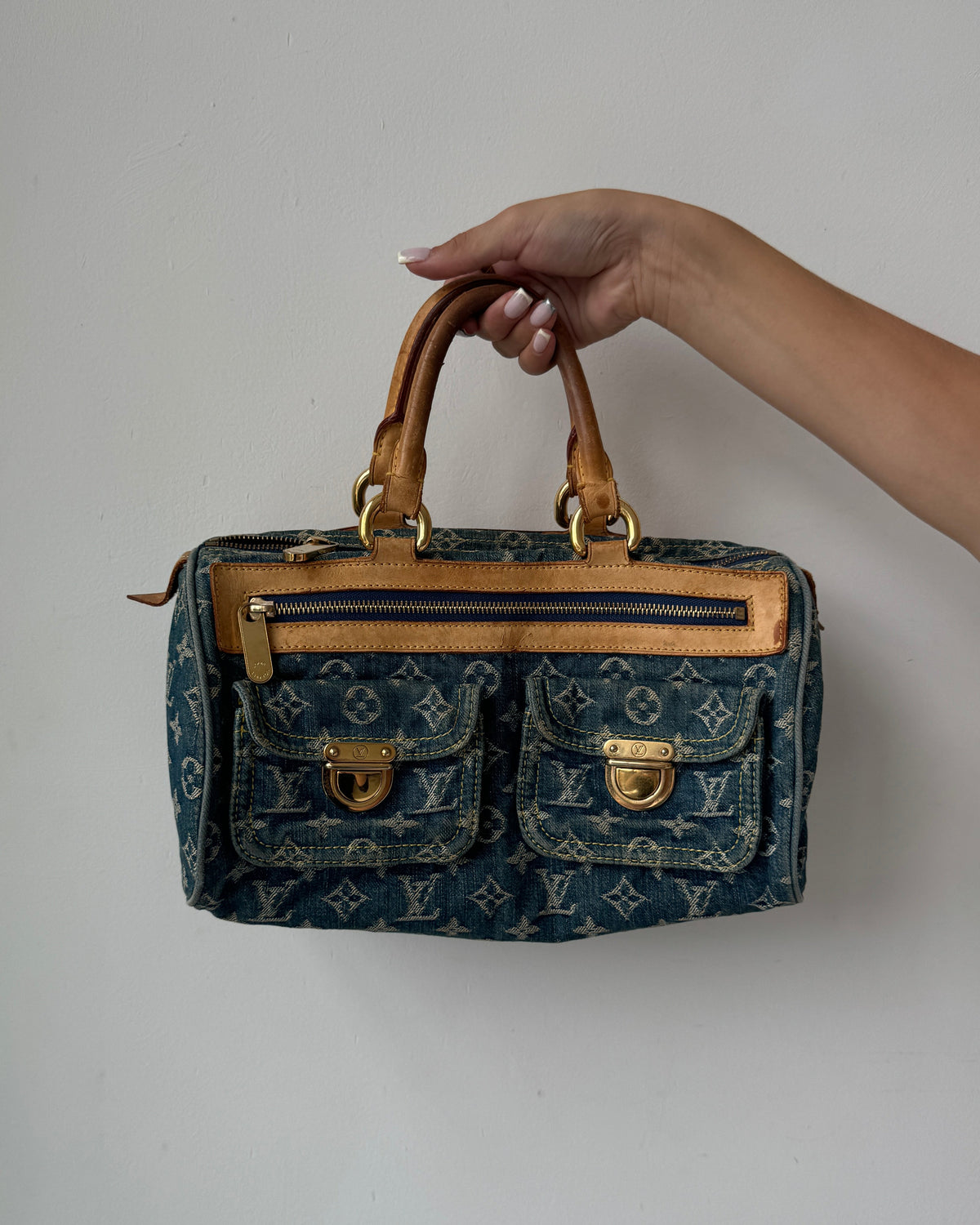 2005 Louis Vuitton Denim Neo Speedy Handbag