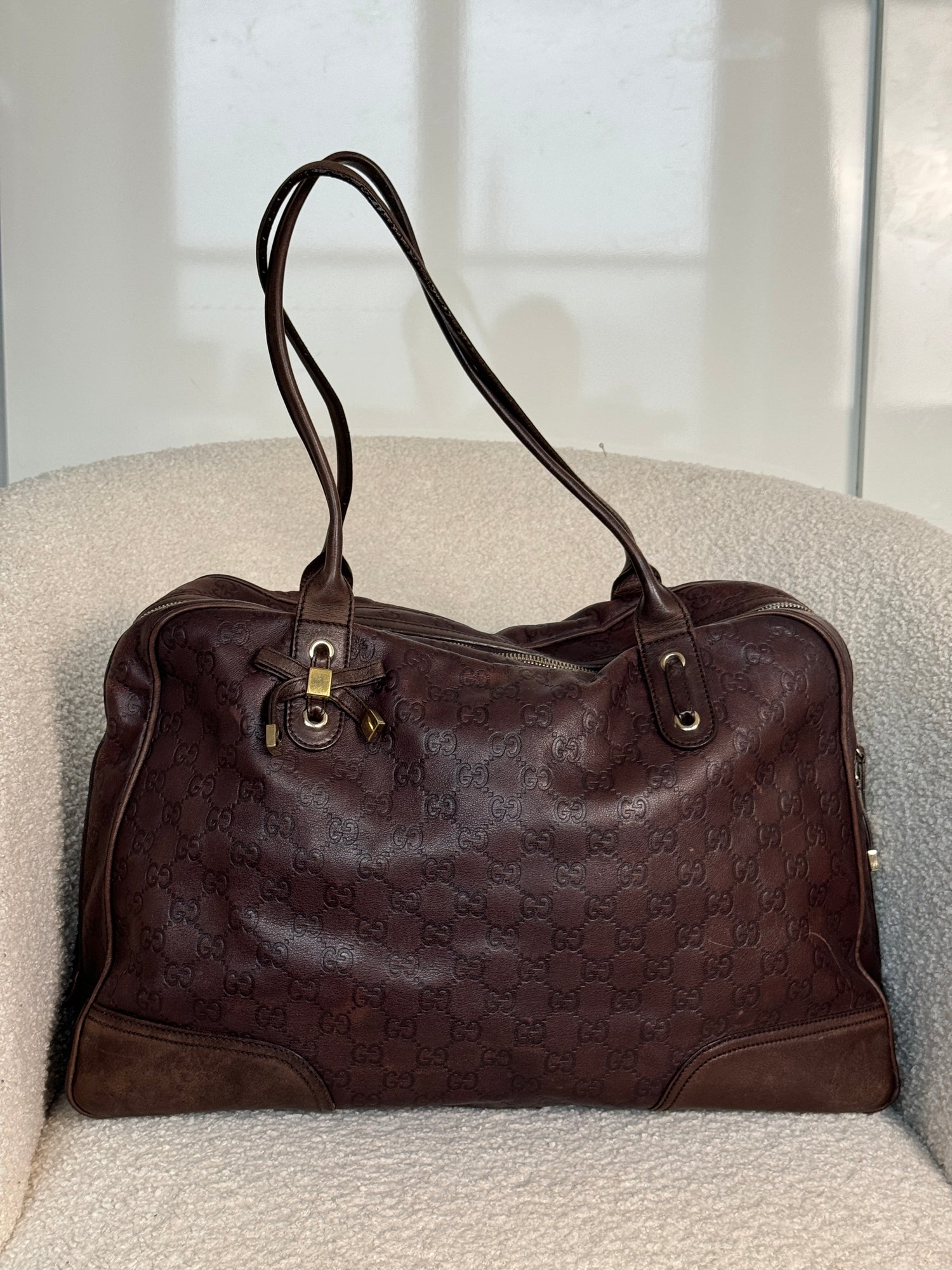 Vintage 90s Gucci Guccissima Large Princy Handbag