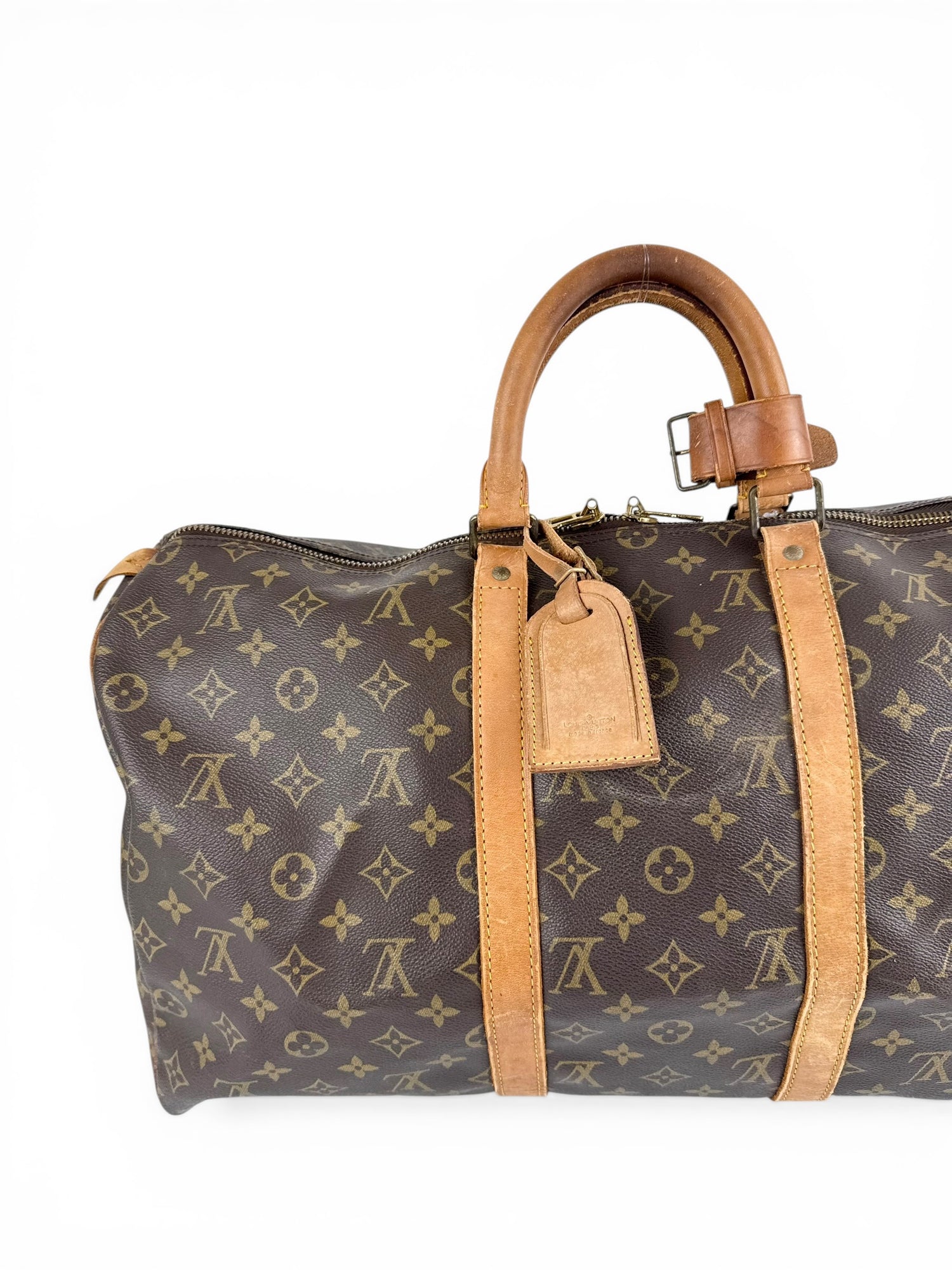 Vintage 1980s Louis Vuitton Keepall 50 Duffle Handbag