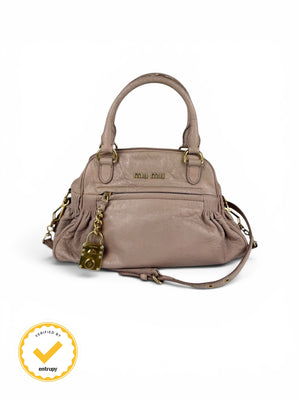 2010s Miu Miu Vitello Shine 2Way Charm Handbag
