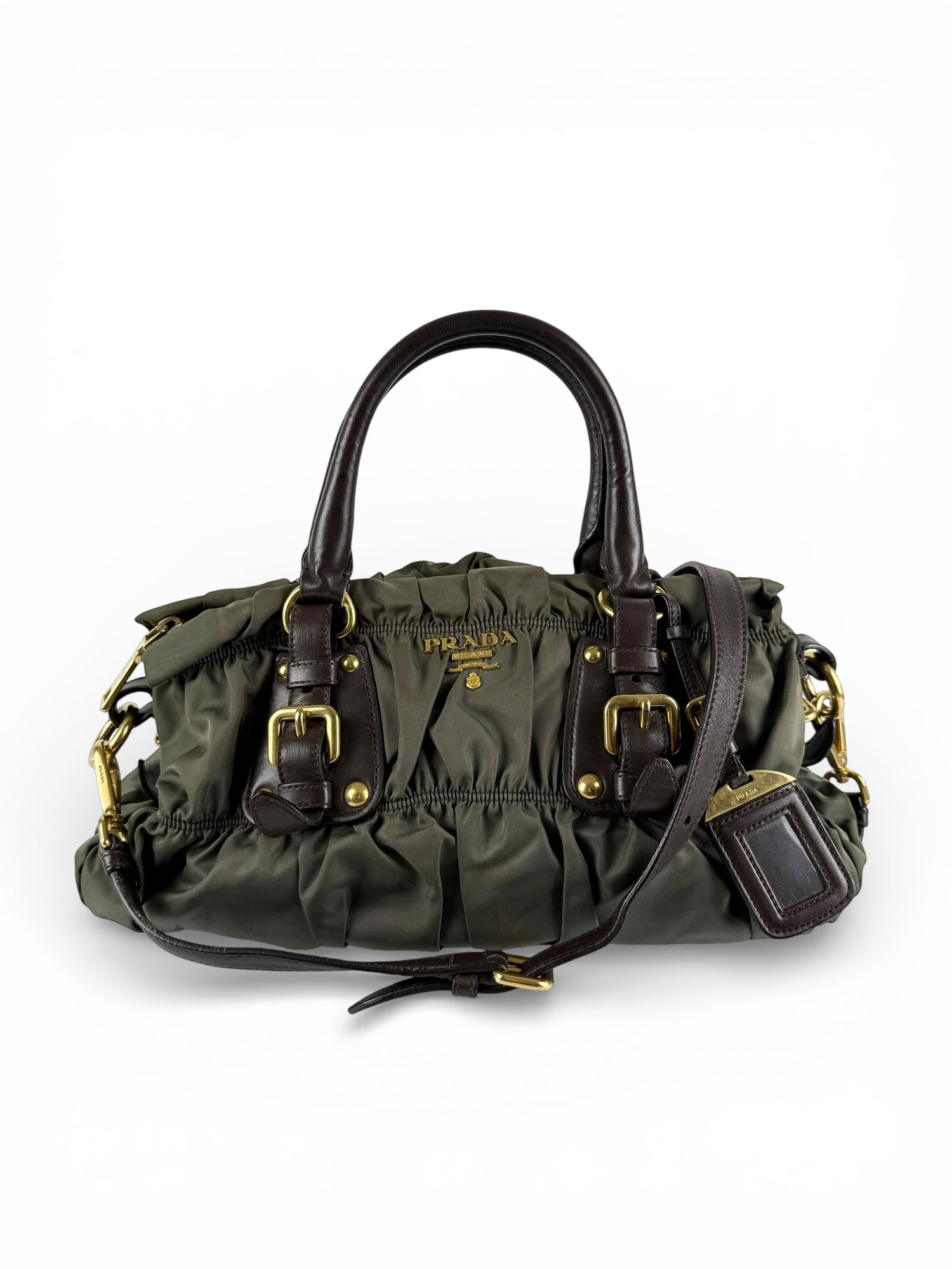 2010s Prada Nylon Tessuto Gaufre 2Way Handbag