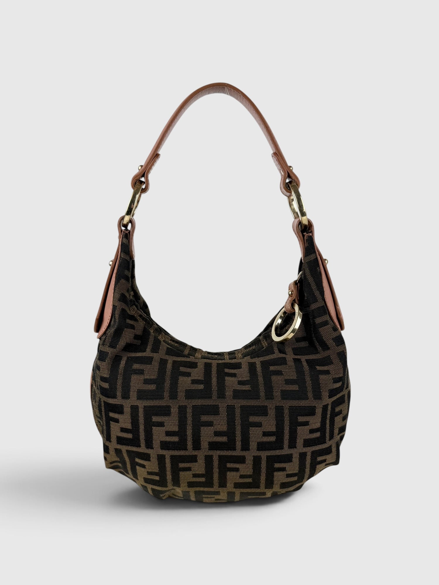 90s Fendi Zucca Mini Hobo Shoulder Bag