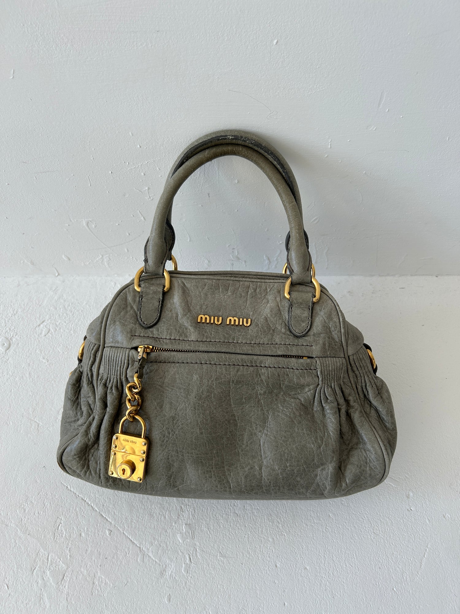 Vintage Miu Miu Vitello Leather 2Way Handbag