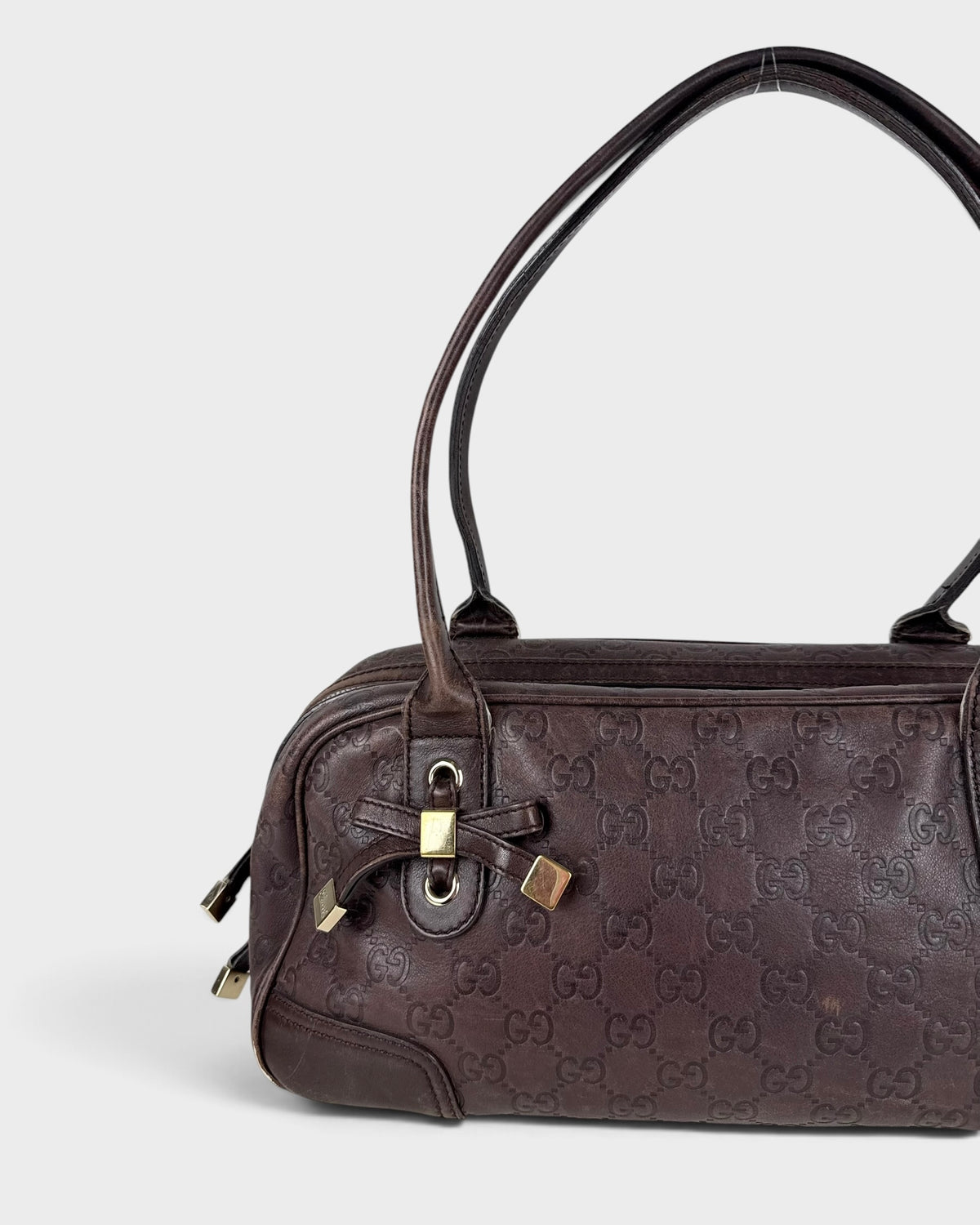 2000s Gucci GG Guccissima Brown Princy Handbag