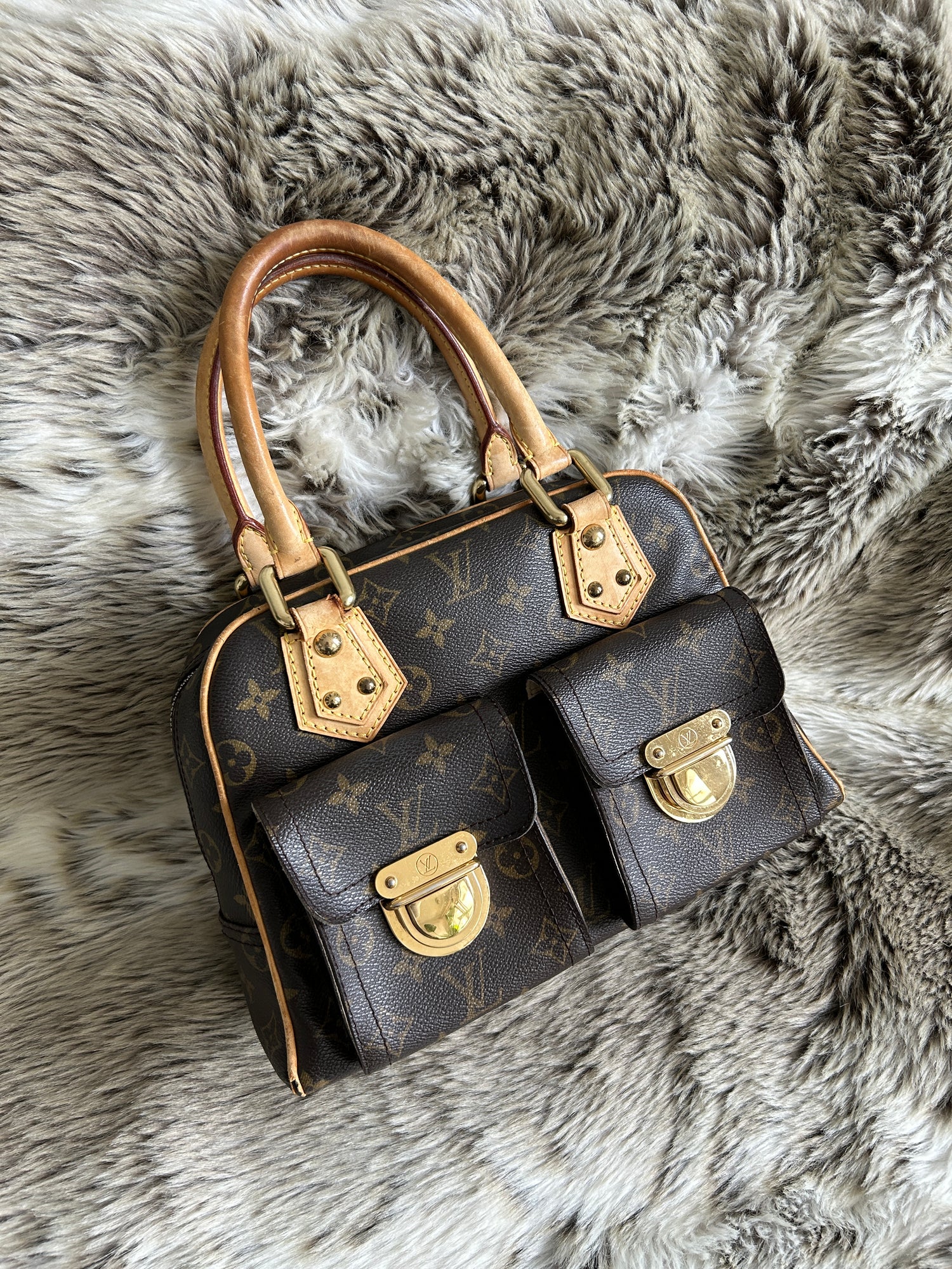 Vintage Louis Vuitton Manhattan PM Handbag 2000s