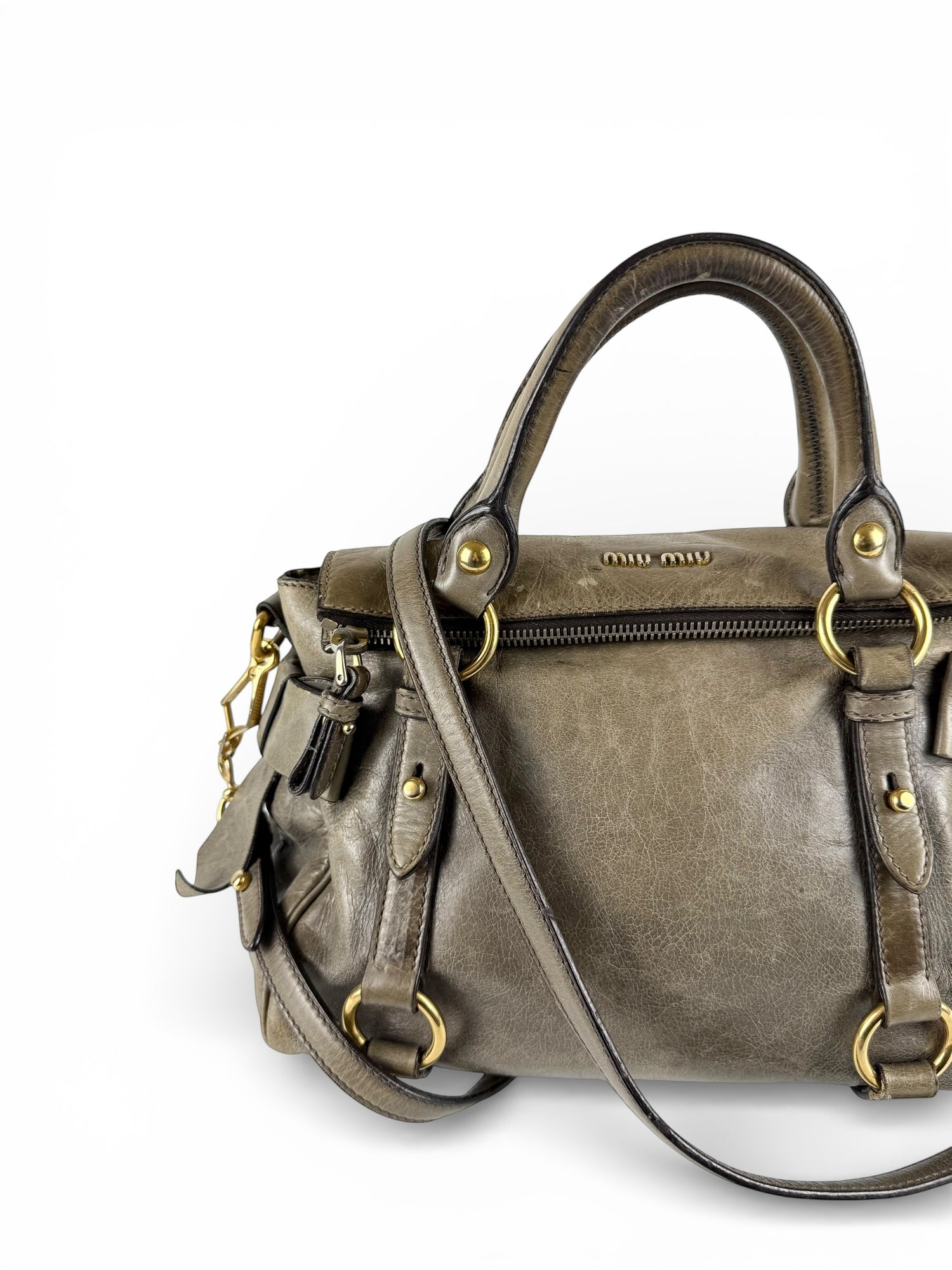 2010s Miu Miu Vitello Lux 2Way Handbag