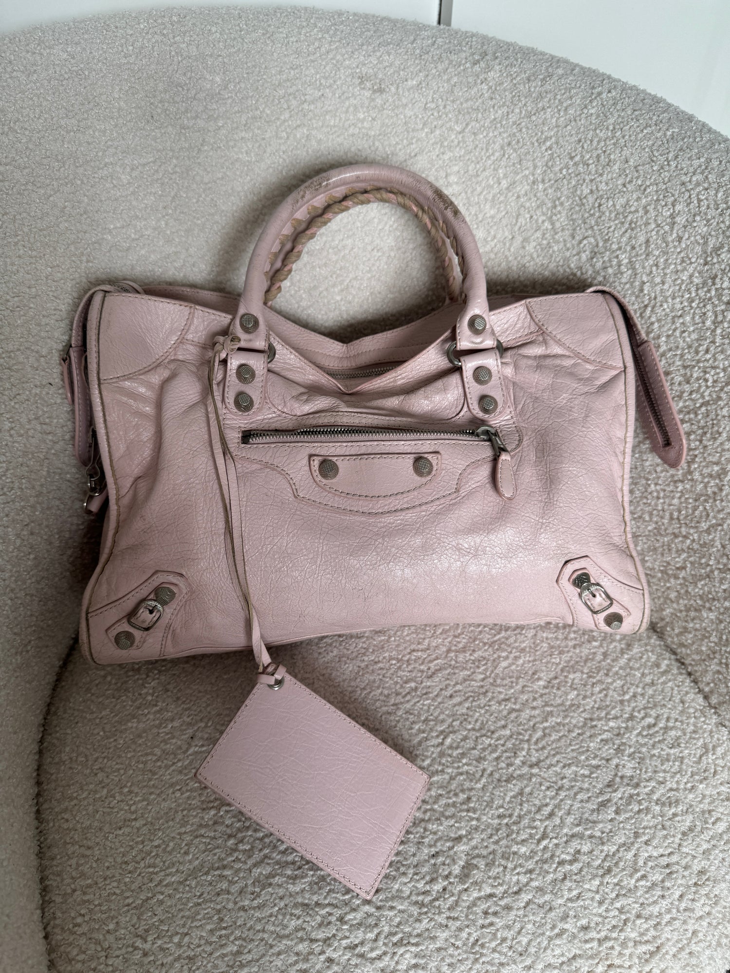 S/S 2014 Balenciaga Baby Pink City 2Way Handbag