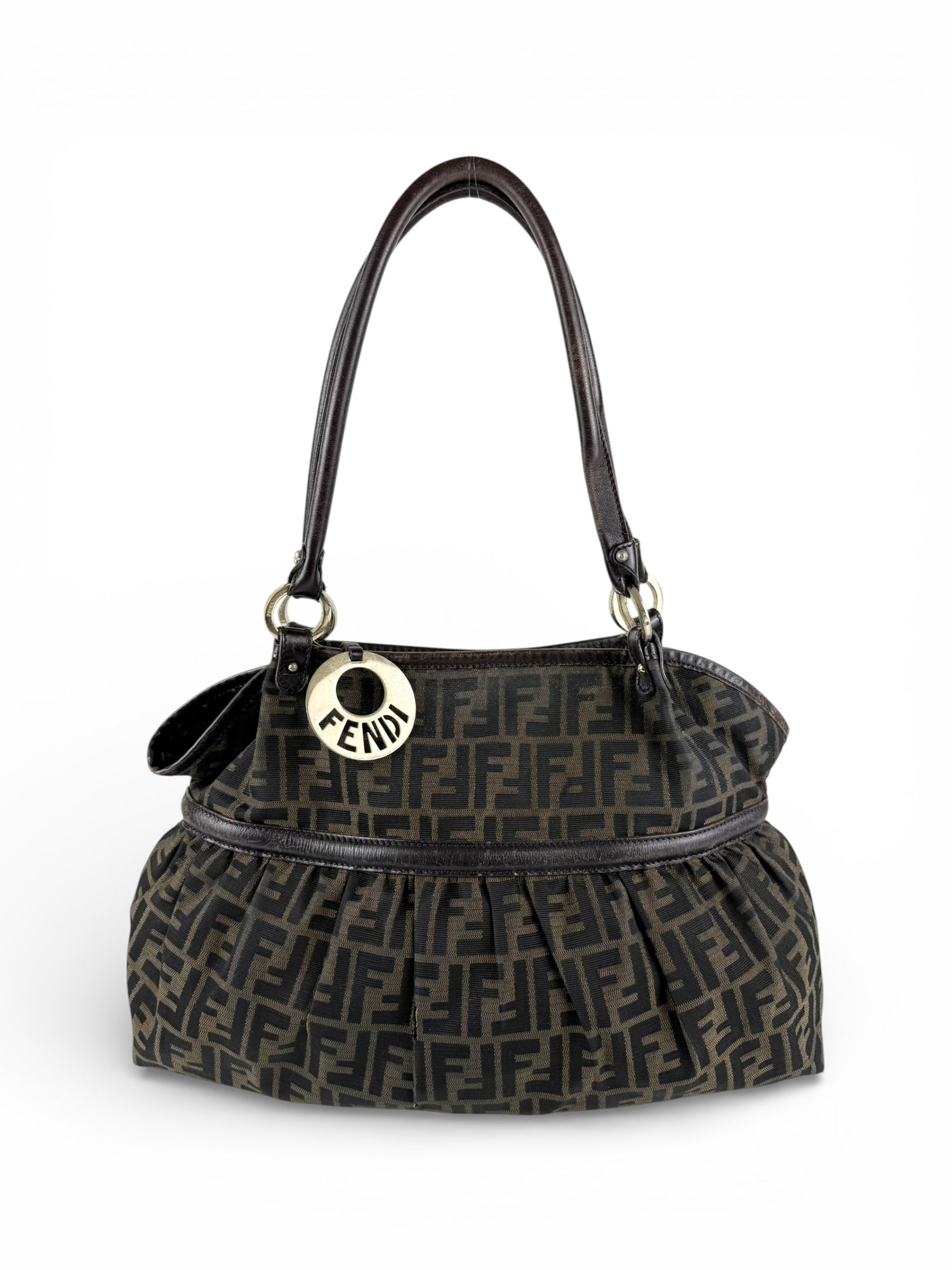 Vintage 90s Fendi Zucca Large Chef Handbag