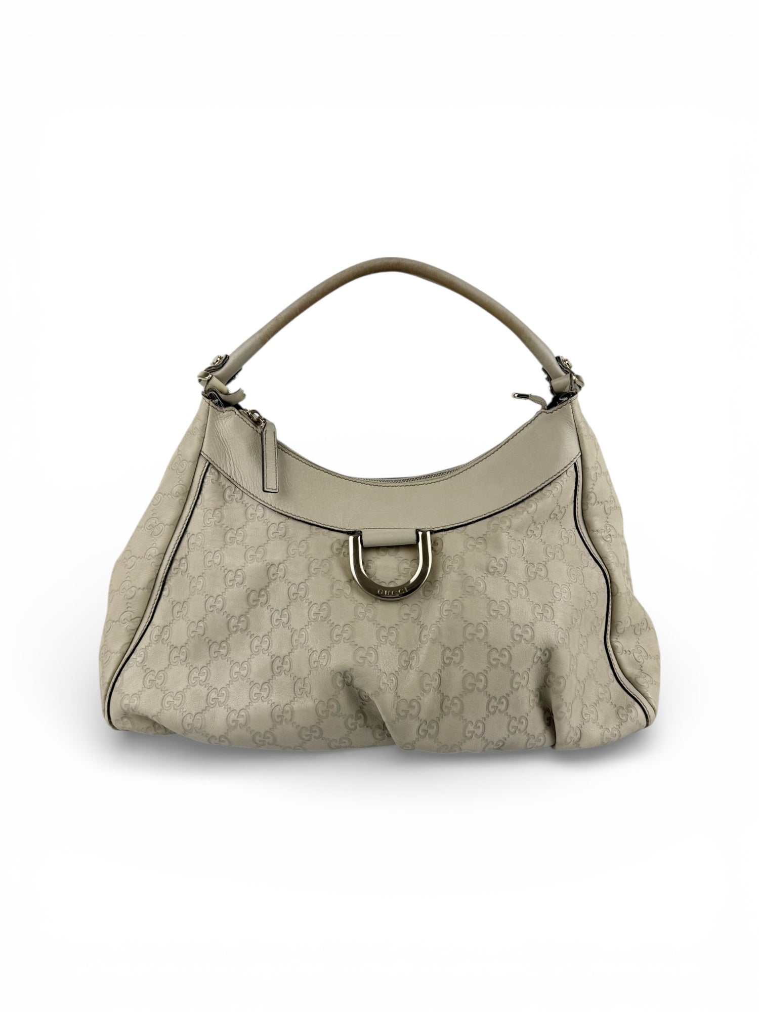 Vintage 90s Gucci Guccissima Large D Ring Shoulder Bag