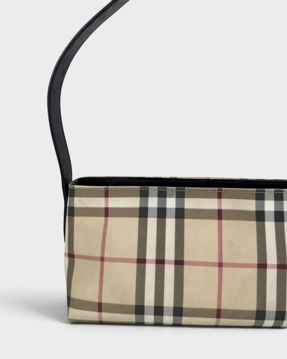 90s Burberry Nova Check PVC Shoulder Bag