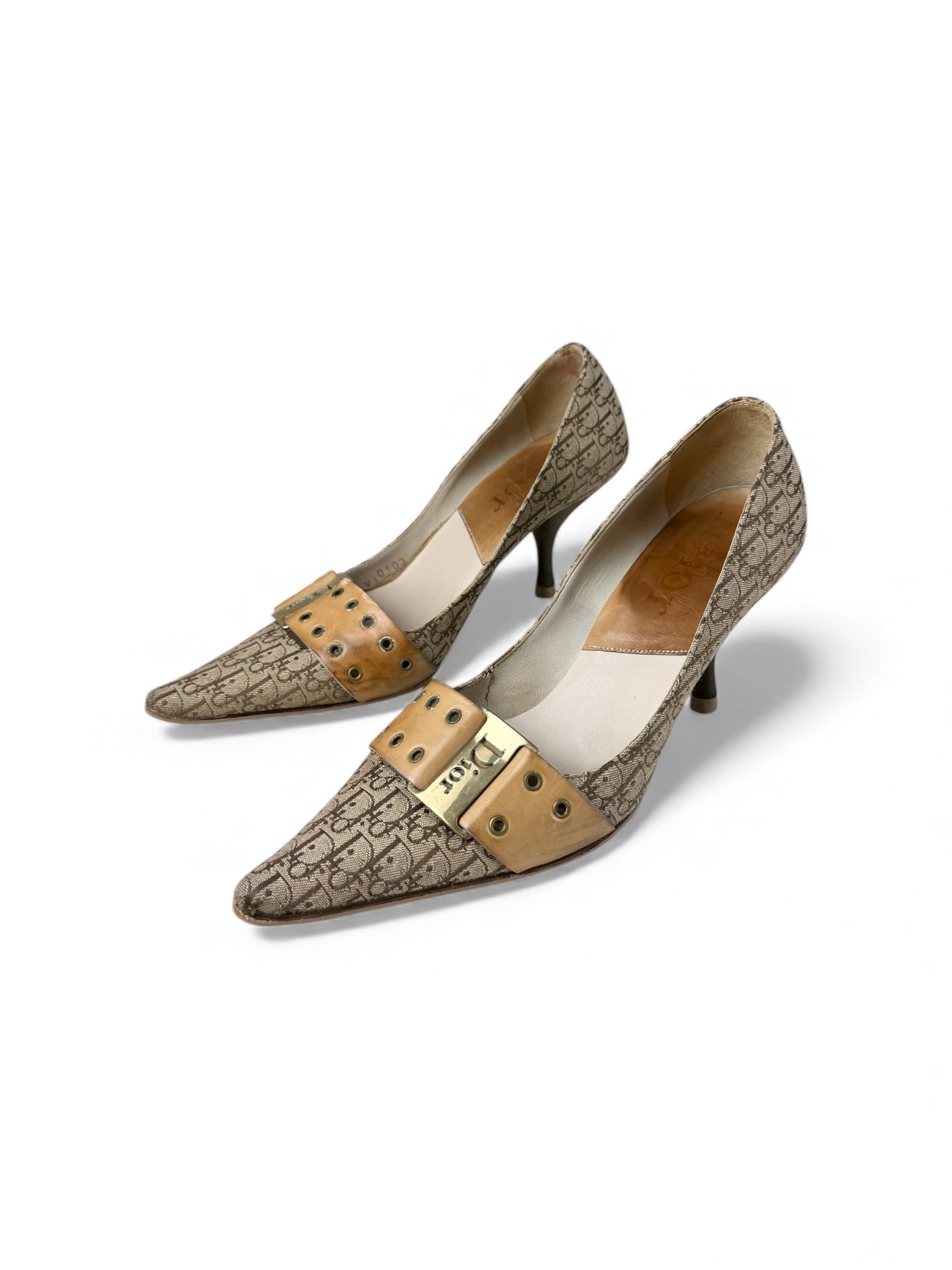 Vintage 2000s Christian Dior Street Chic Logo Heels EU 35 / UK 2