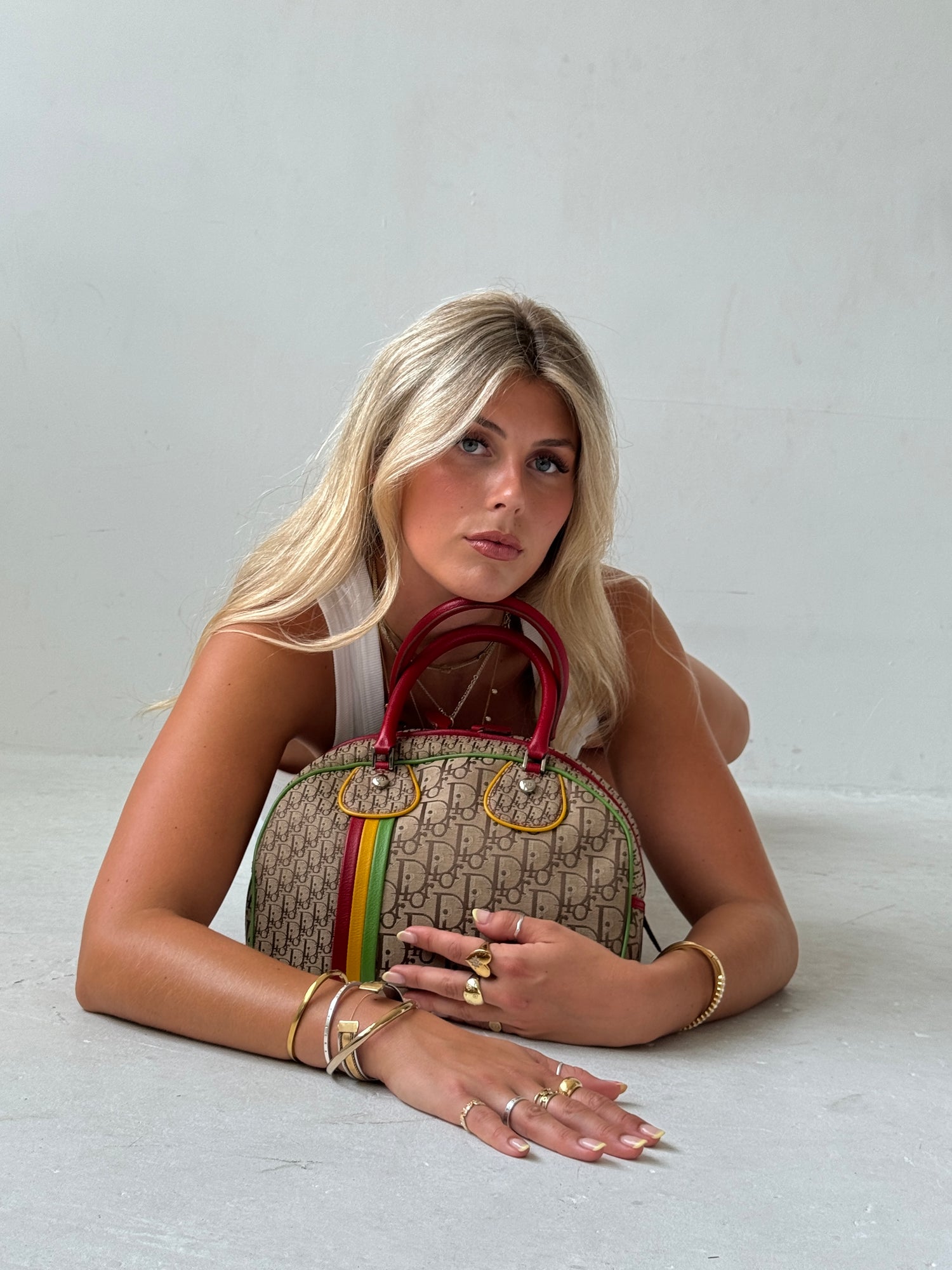 Vintage Christian Dior ‘Rasta Print” Bowling Bag (2004)