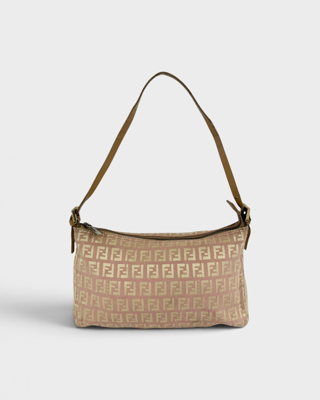 90s Fendi Zucca Pink Shoulder Bag