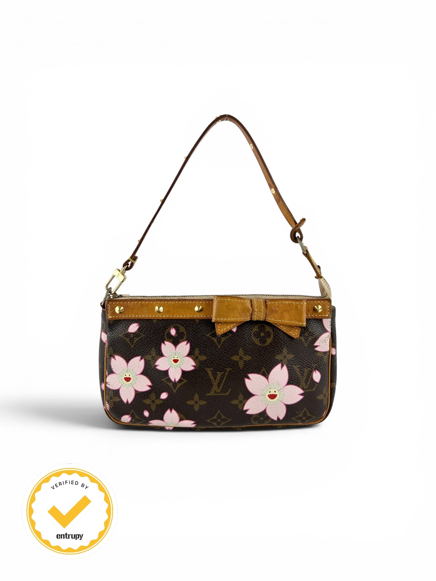 2003 Louis Vuitton Takashi Murakami Cherry Blossom Pochette Bag RARE