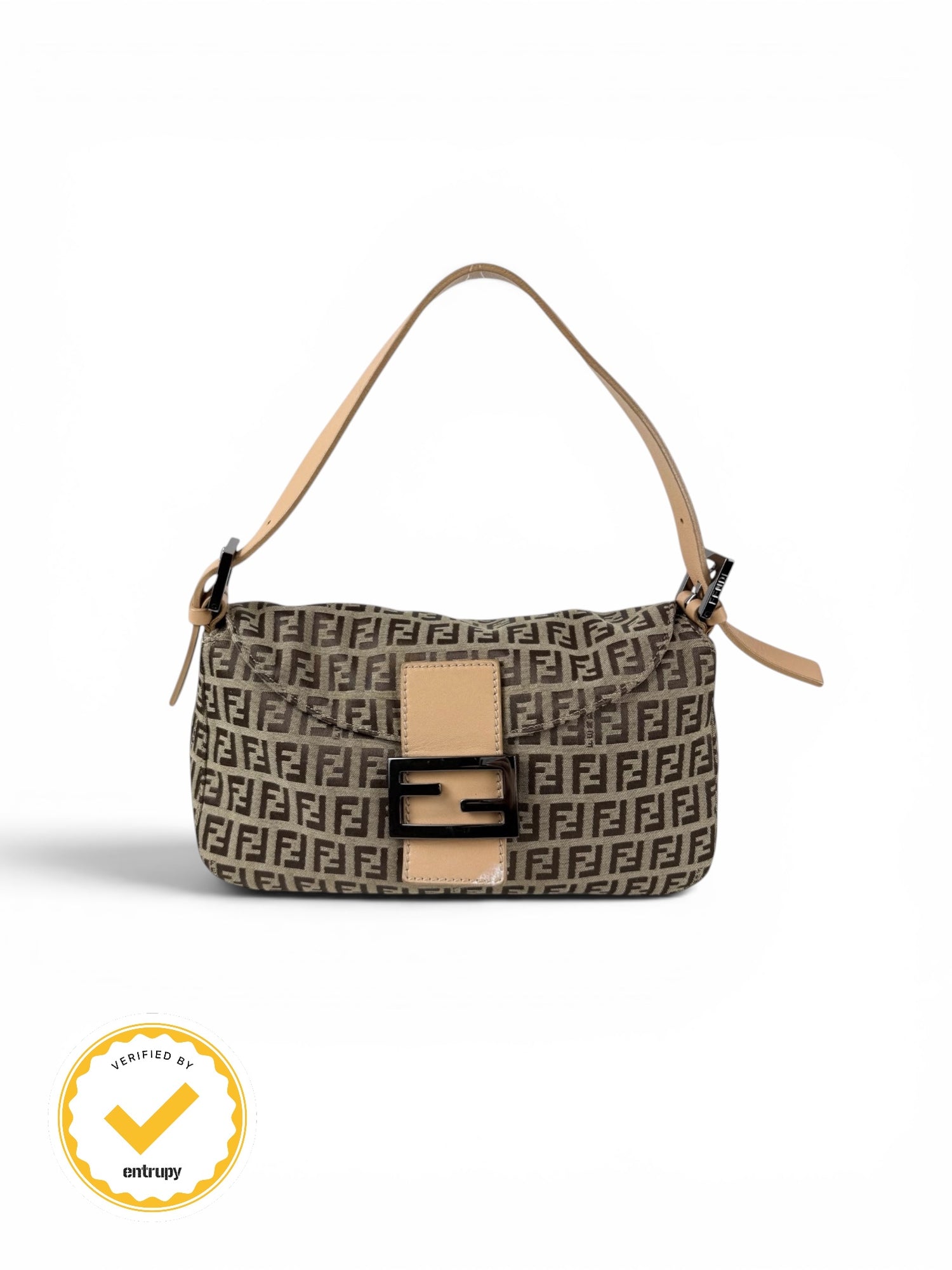 90s Fendi Zucca Baguette Shoulder Bag