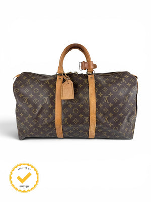 1980s Louis Vuitton Keepall 50 Duffle Handbag