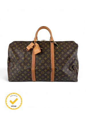 1980s Louis Vuitton Keepall 50 Duffle Handbag