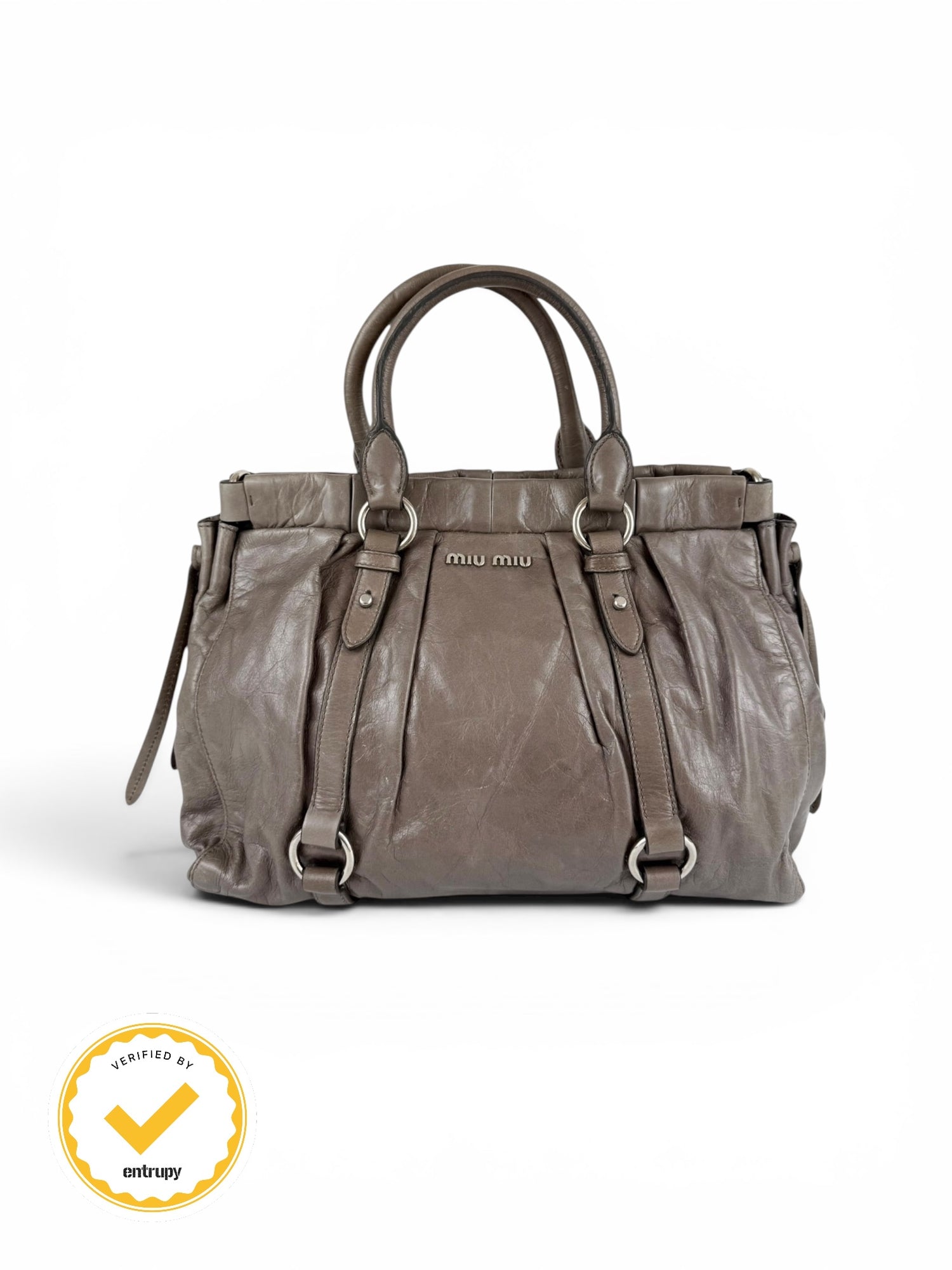2010s Miu Miu Vitello Shine Handbag