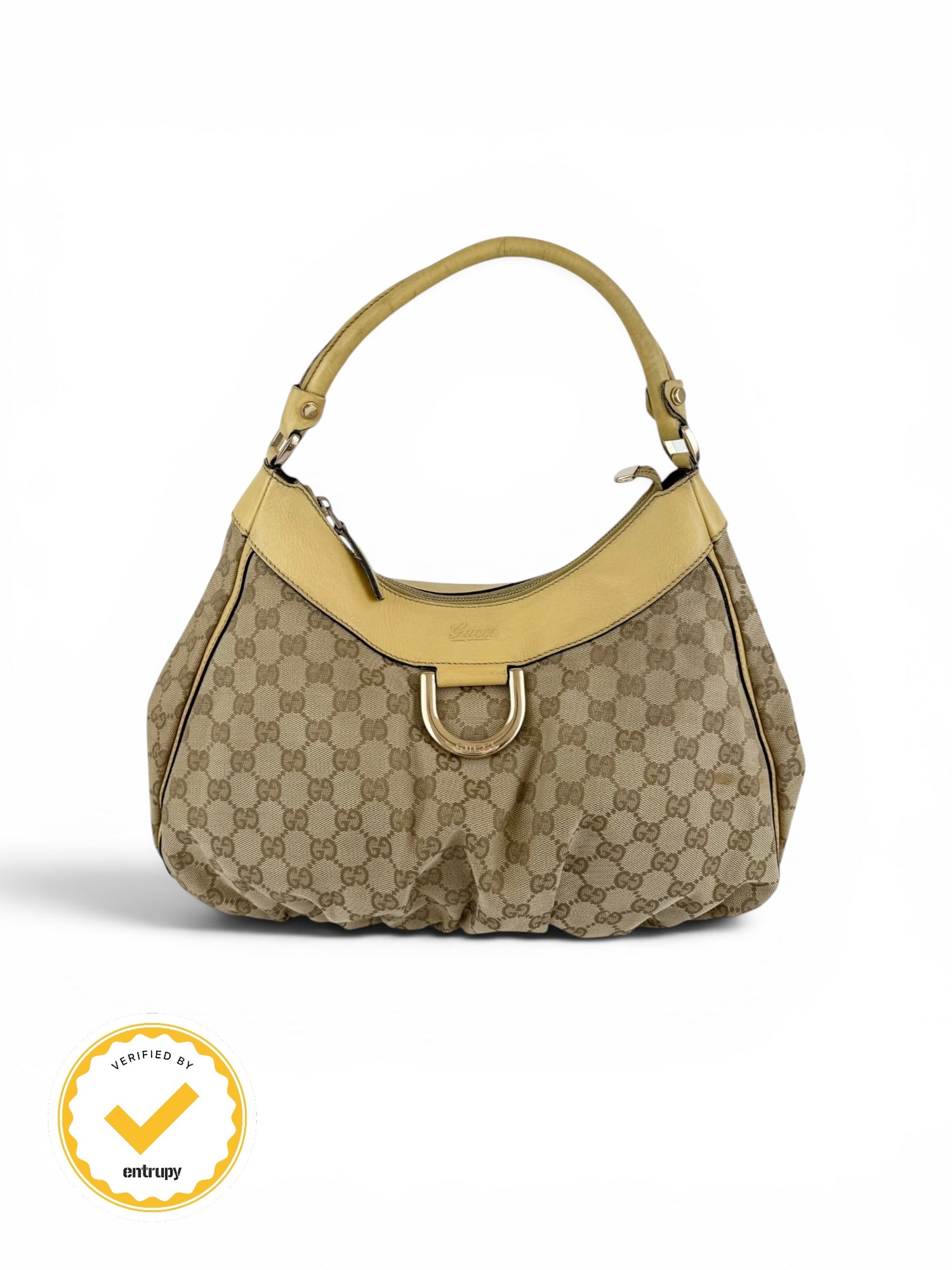 2000s Gucci Monogram GG Large D-Ring Shoulder Bag