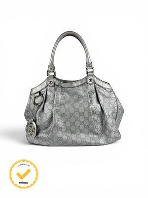 2000s Gucci Monogram GG Guccissima Sukey Handbag