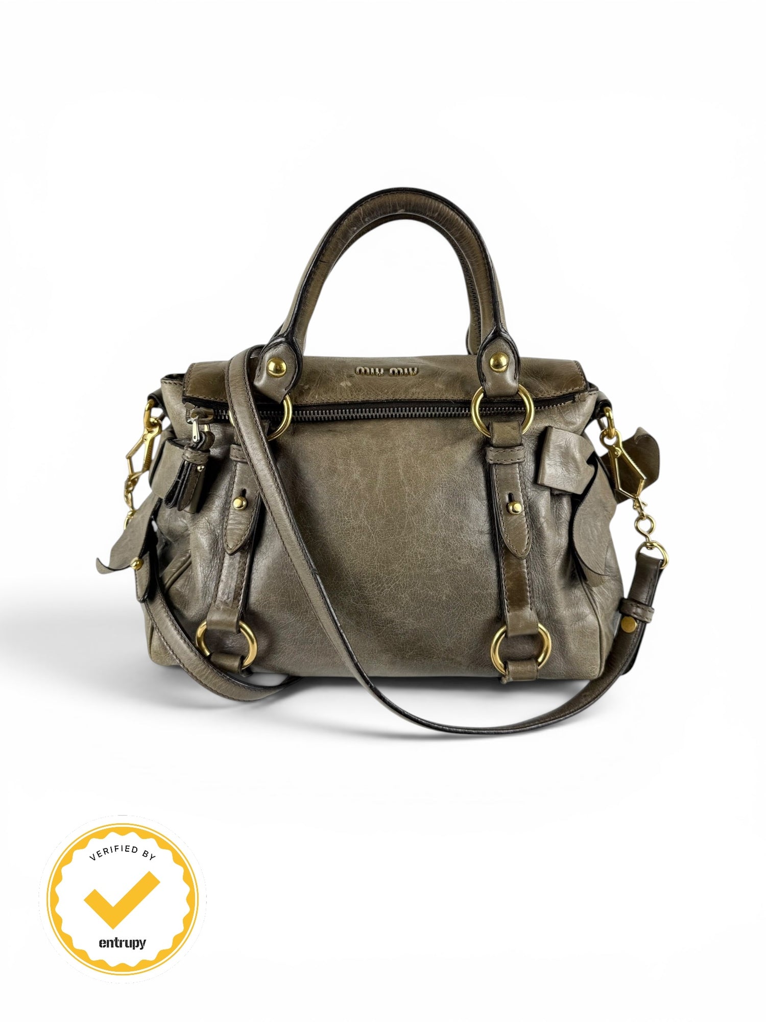 2010s Miu Miu Vitello Lux 2Way Handbag