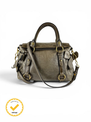 2010s Miu Miu Vitello Lux 2Way Handbag