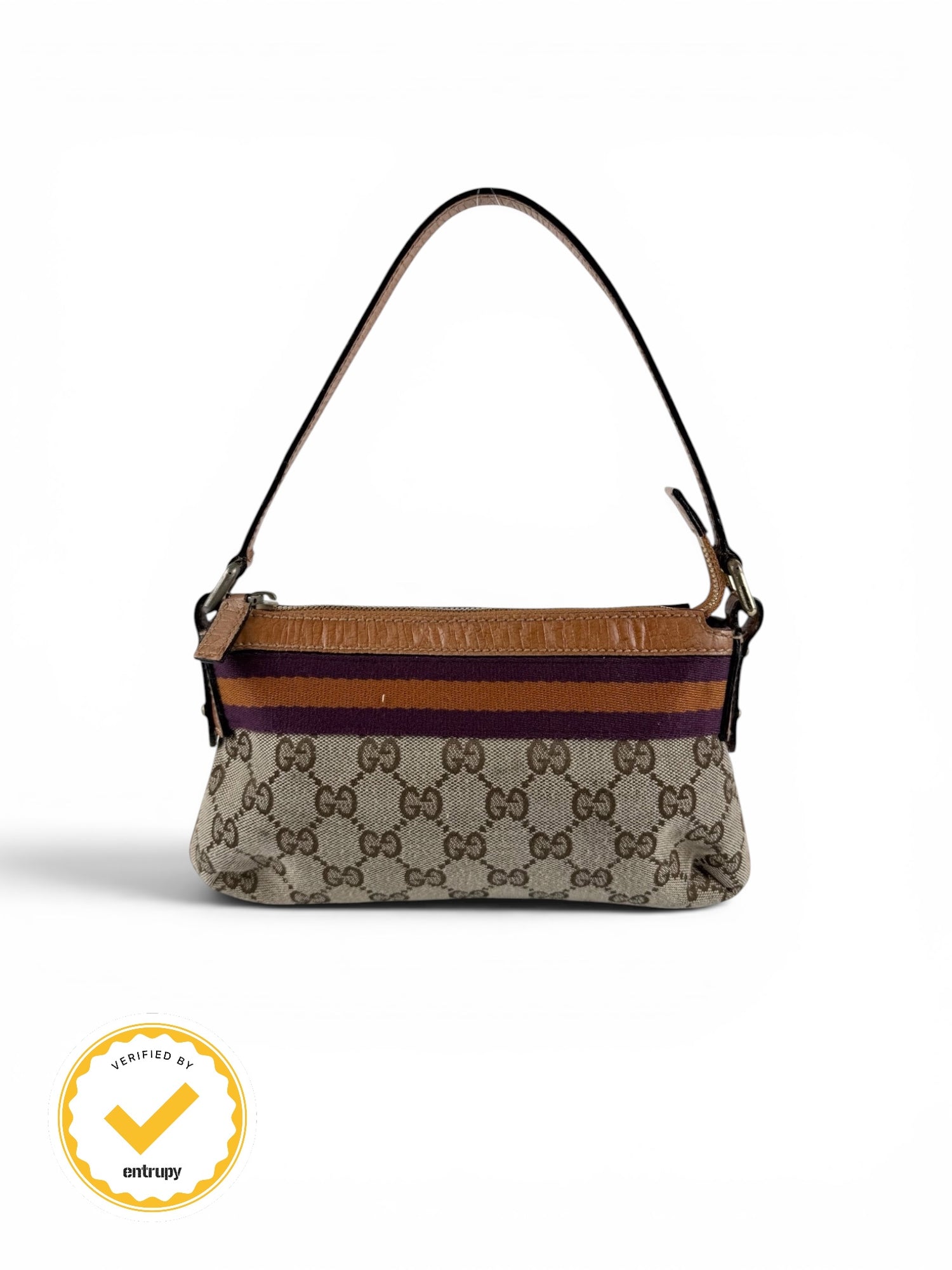 2000s Gucci Monogram Mini Charm Shoulder Bag