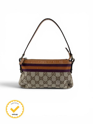 2000s Gucci Monogram Mini Charm Shoulder Bag