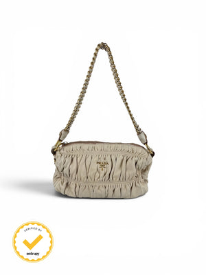 2010 Prada Nappa Gaufre Chain Shoulder Bag