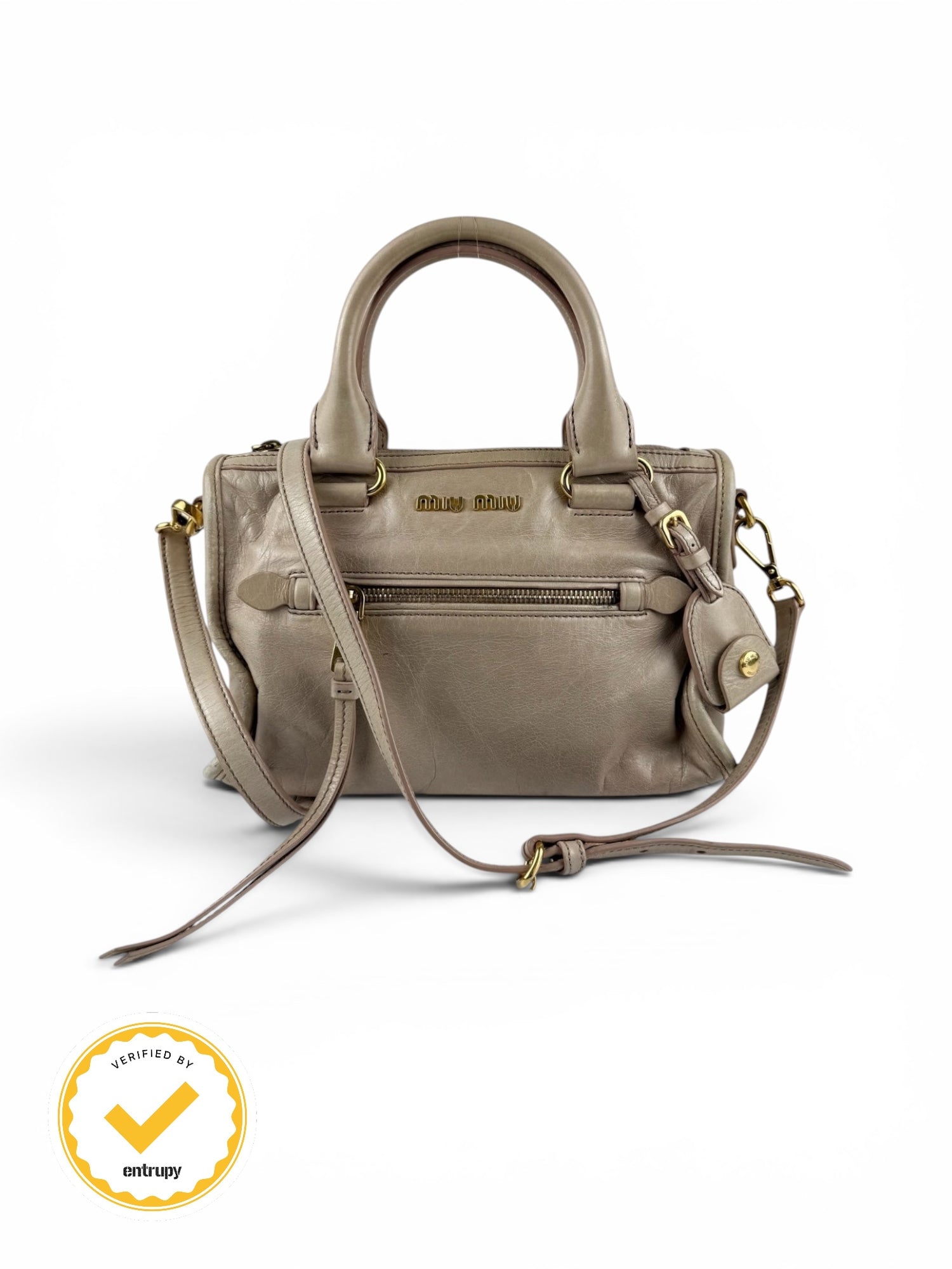 2010s Miu Miu Vitello Shine 2Way Mini Handbag