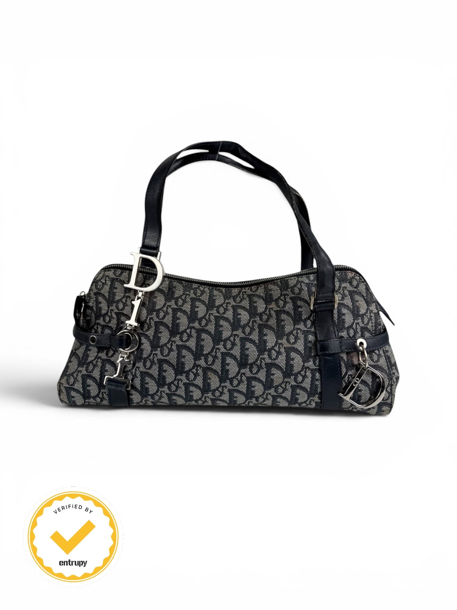 2006 Christian Dior Monogram Navy D-Charm Handbag
