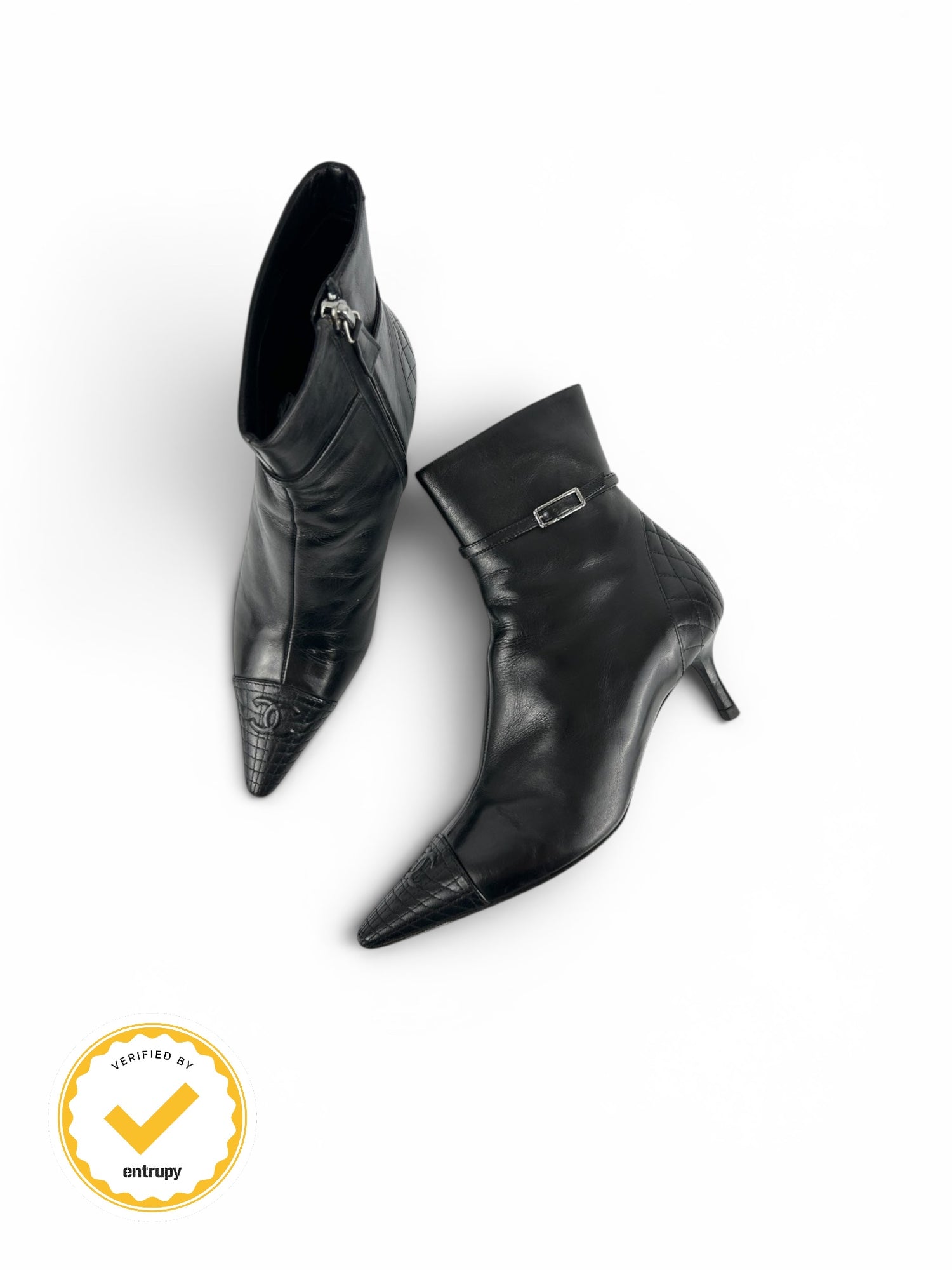 Vintage Chanel CC Stiletto Ankle Boots (EU35.5)
