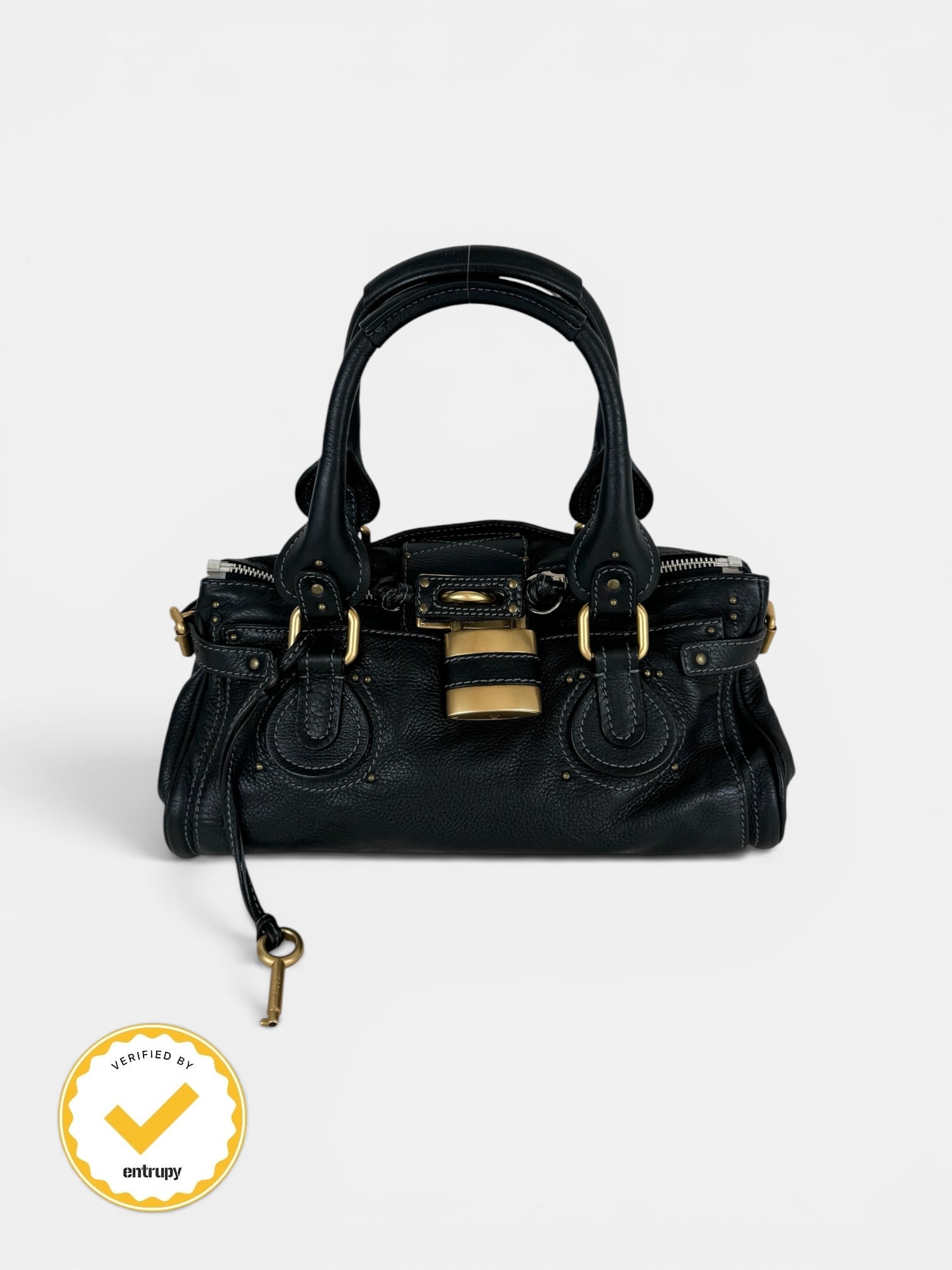 2007 Chloe Paddington Black Leather Handbag