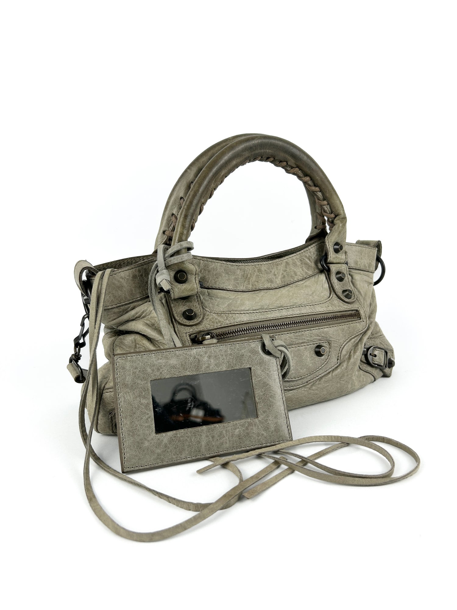 Balenciaga The First Handbag Khaki Green (With Extension Strap) 2000s