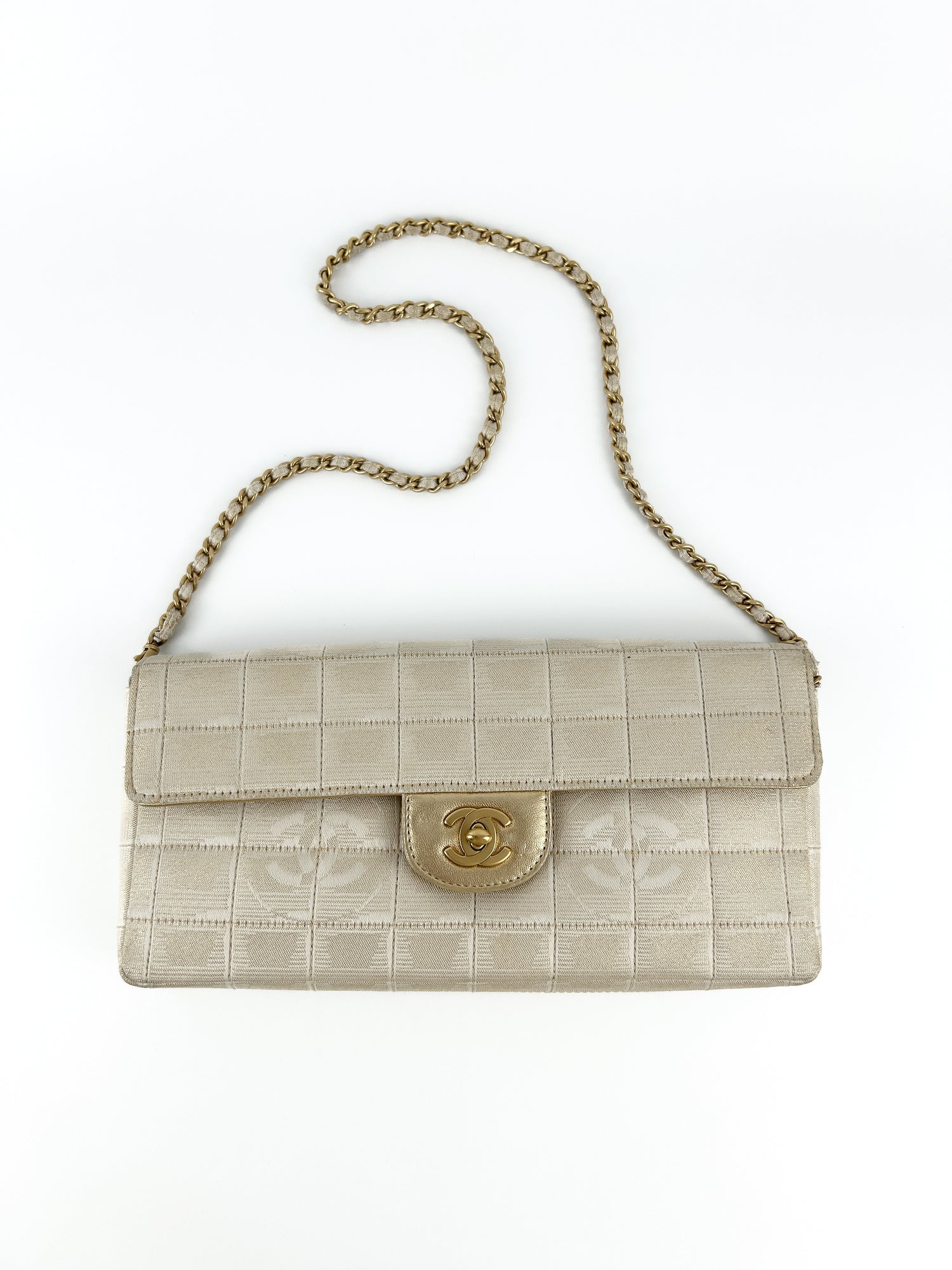 Vintage Chanel East West Travel Line Shoulder Bag (2000-2002)