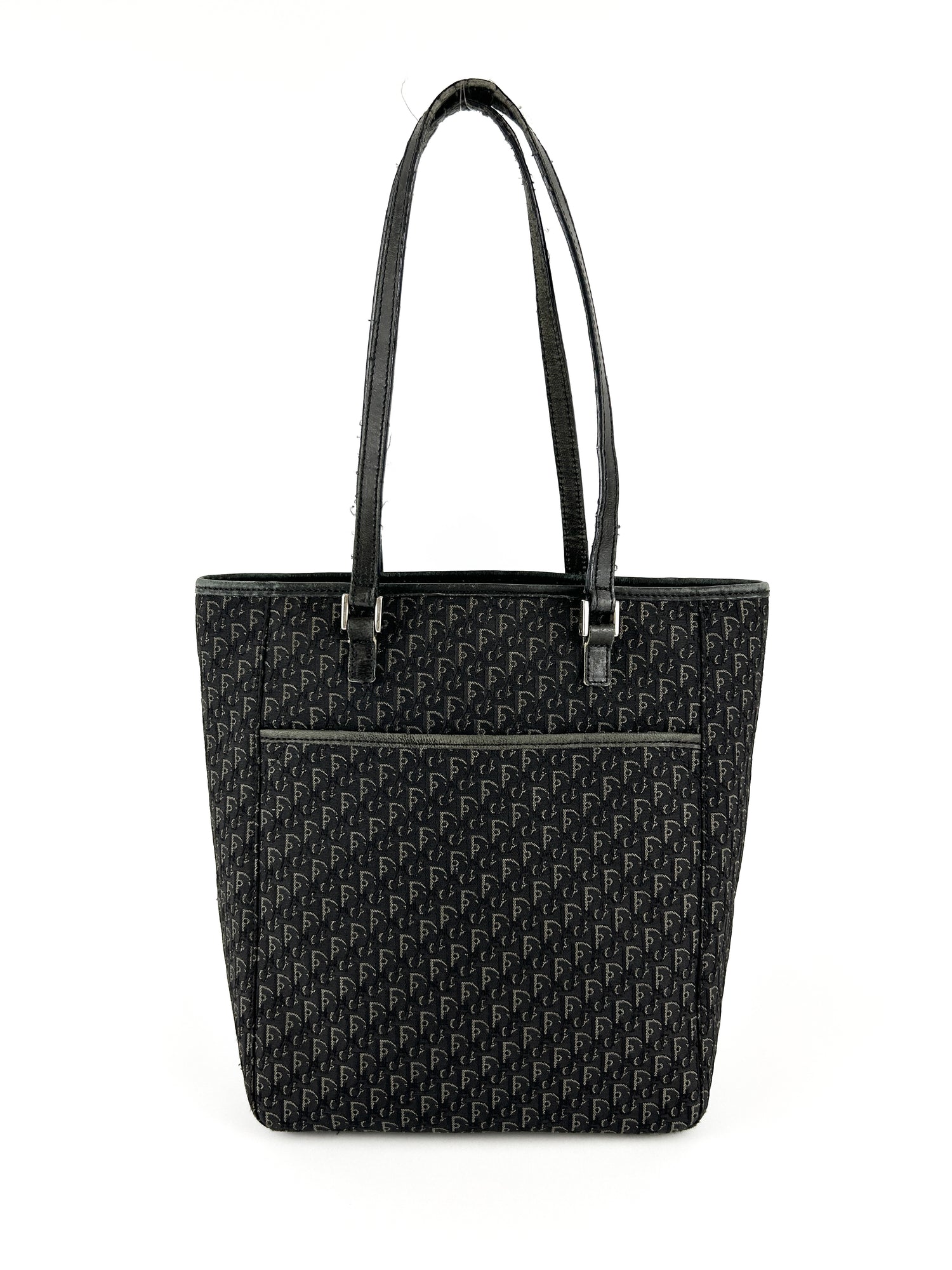 Vintage Christian Dior Monogram Black Tote Bag (2003)