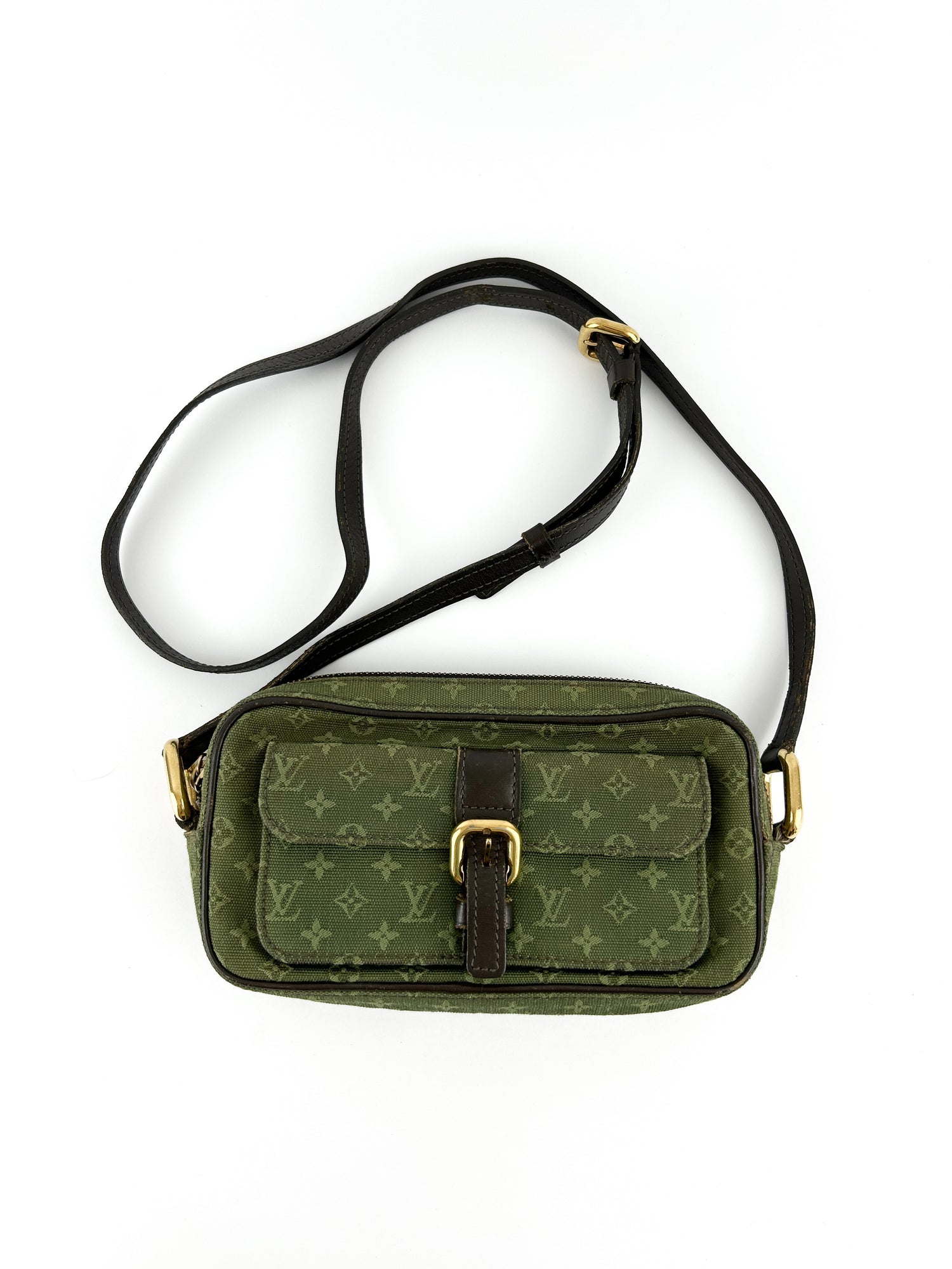 Vintage Louis Vuitton Khaki Juliette MM Crossbody Bag (2002)