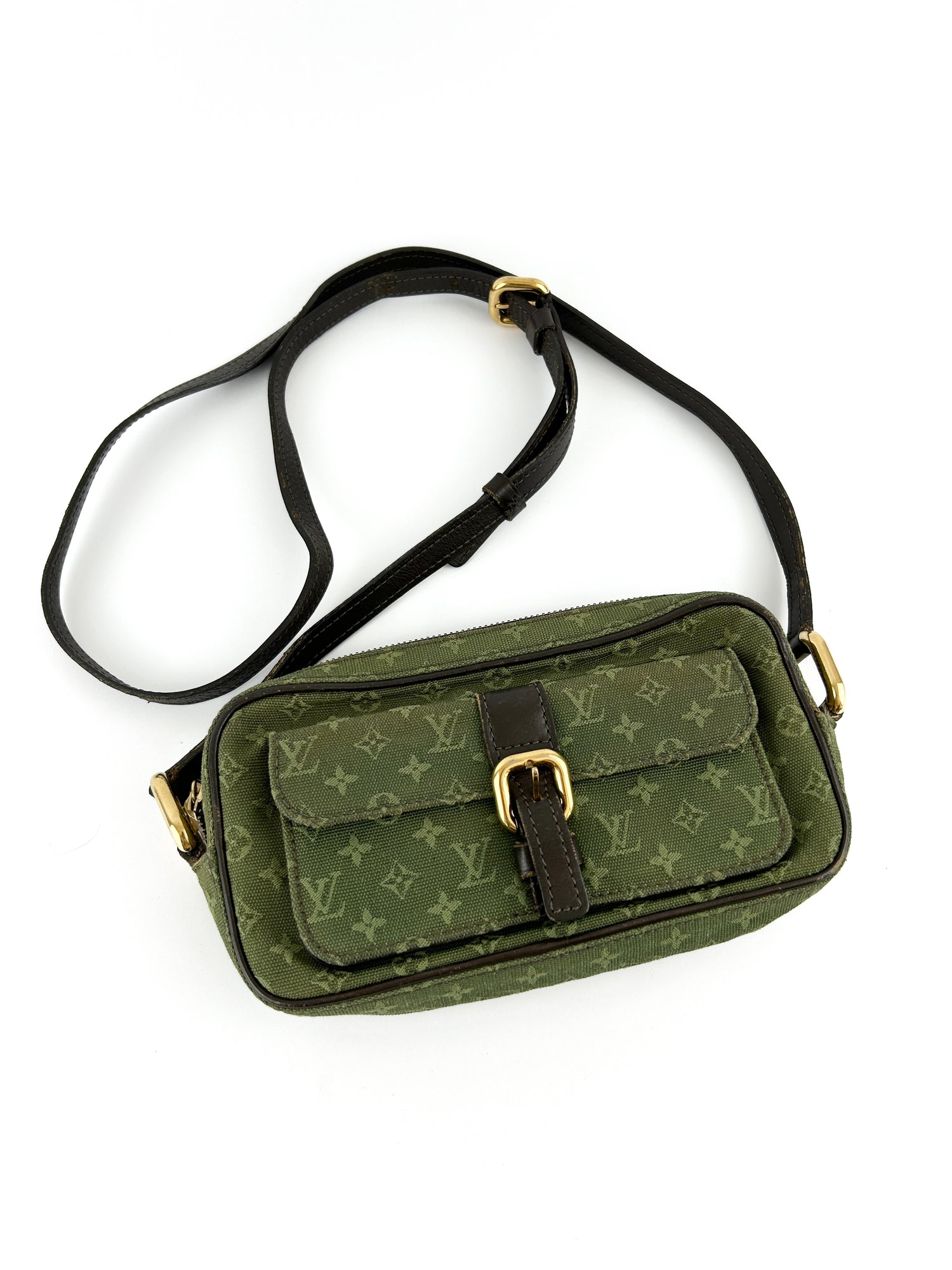 Vintage Louis Vuitton Khaki Juliette MM Crossbody Bag (2002)