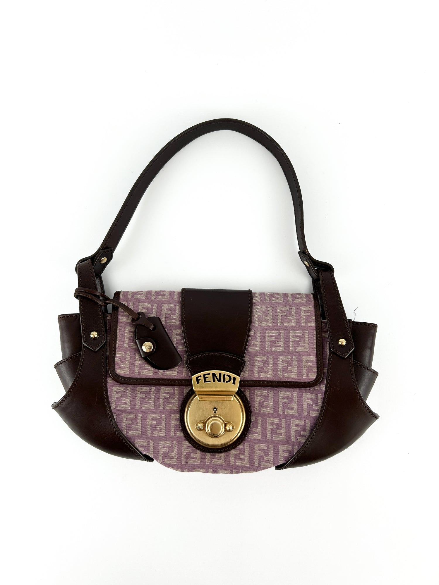 Vintage Fendi Zucca Cargo Shoulder Bag