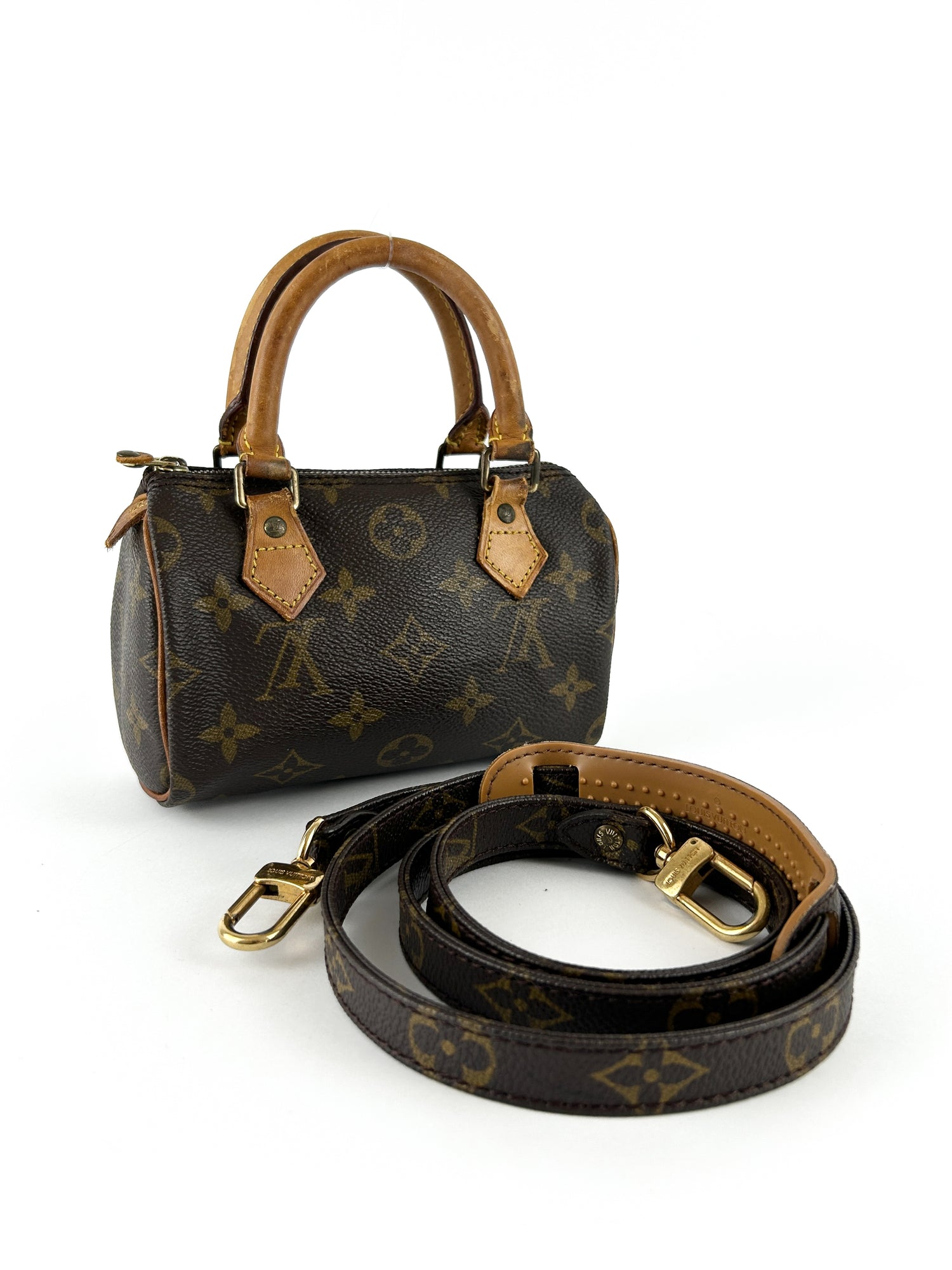 Vintage Louis Vuitton Nano Speedy Handbag with extension strap (1995)