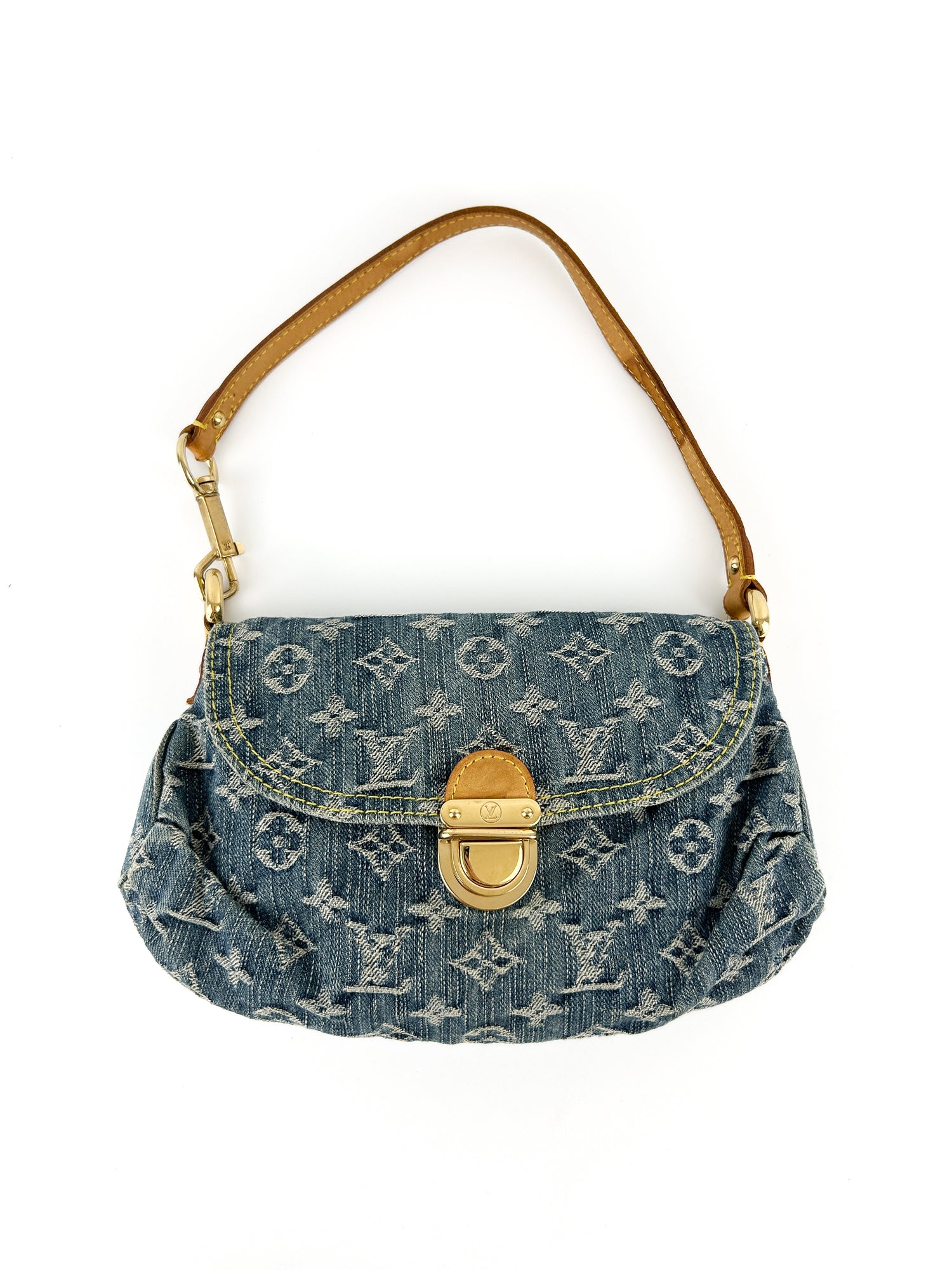 Louis Vuitton Denim Pleaty Shoulder Bag (2006)